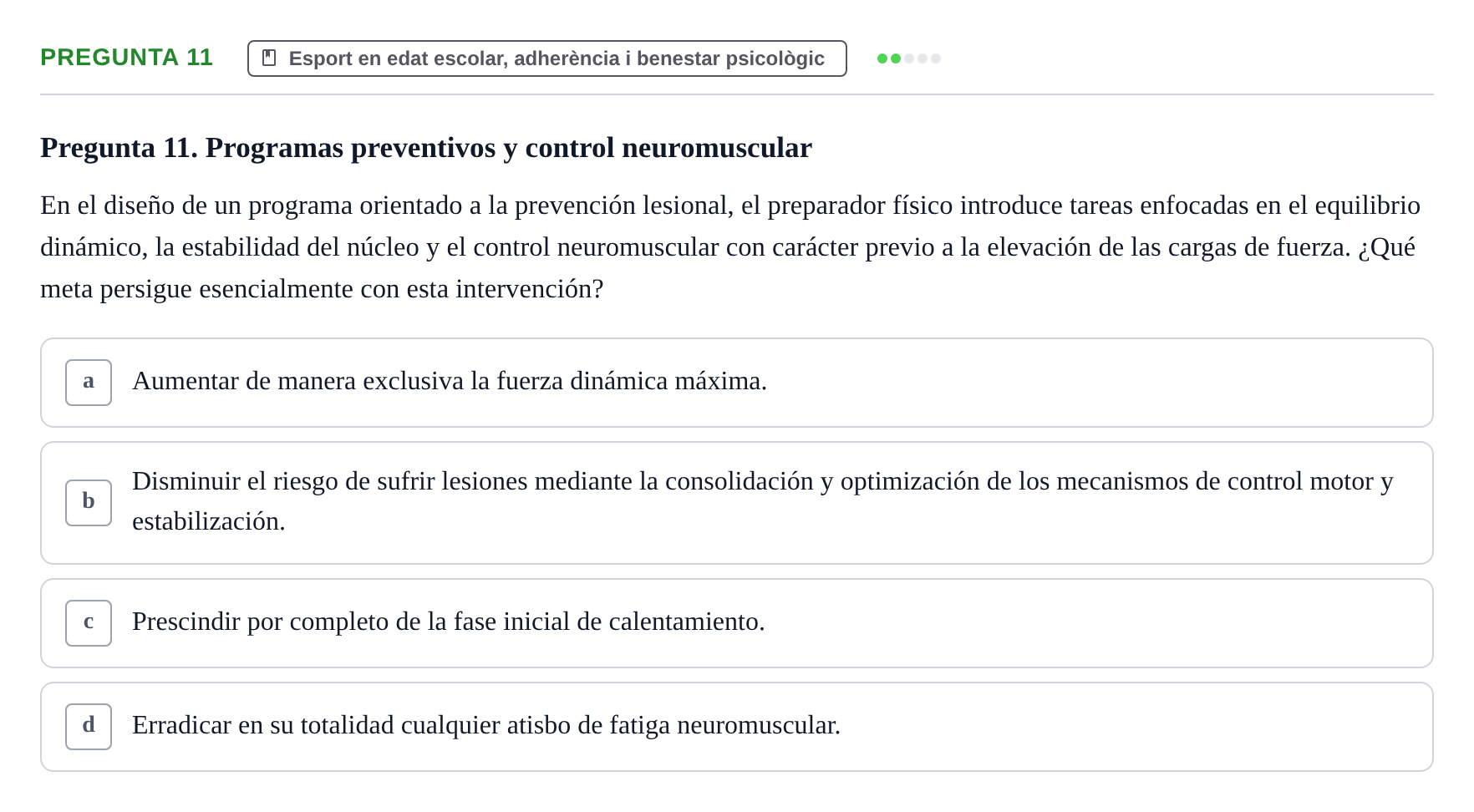 Enunciado: Pregunta 11