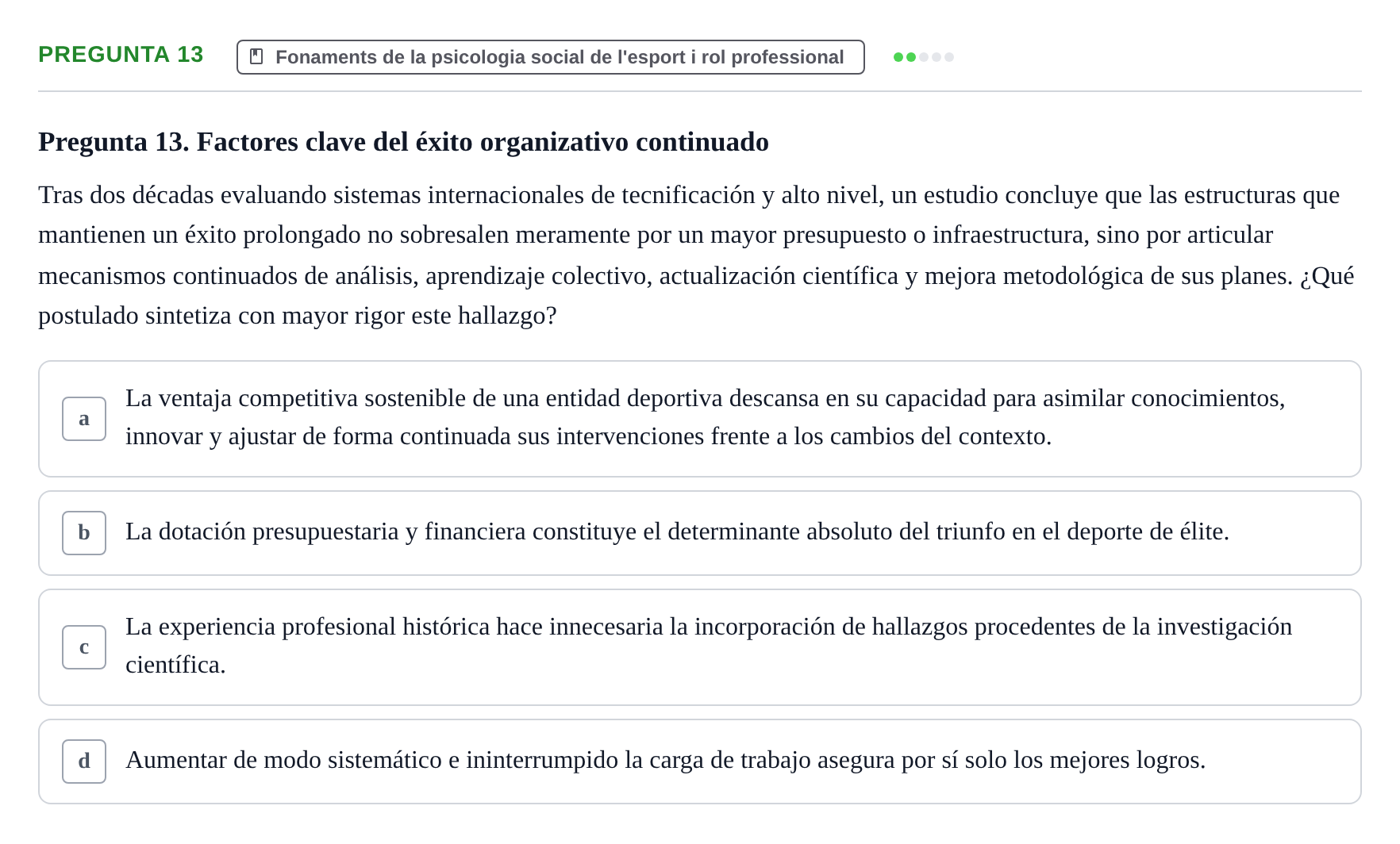 Enunciado: Pregunta 13