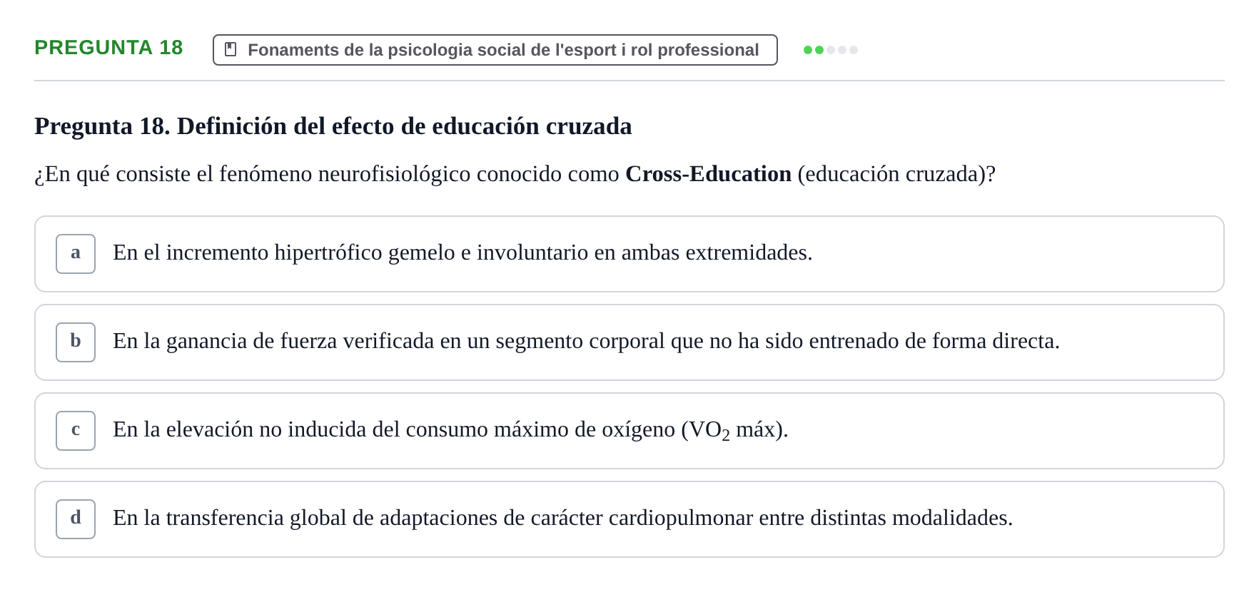 Enunciado: Pregunta 18