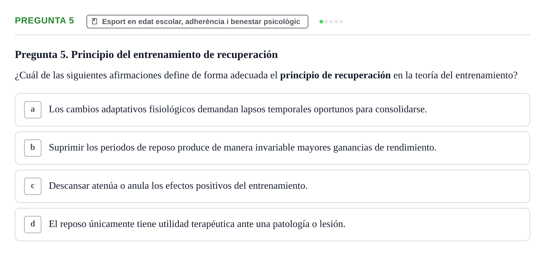 Enunciado: Pregunta 5