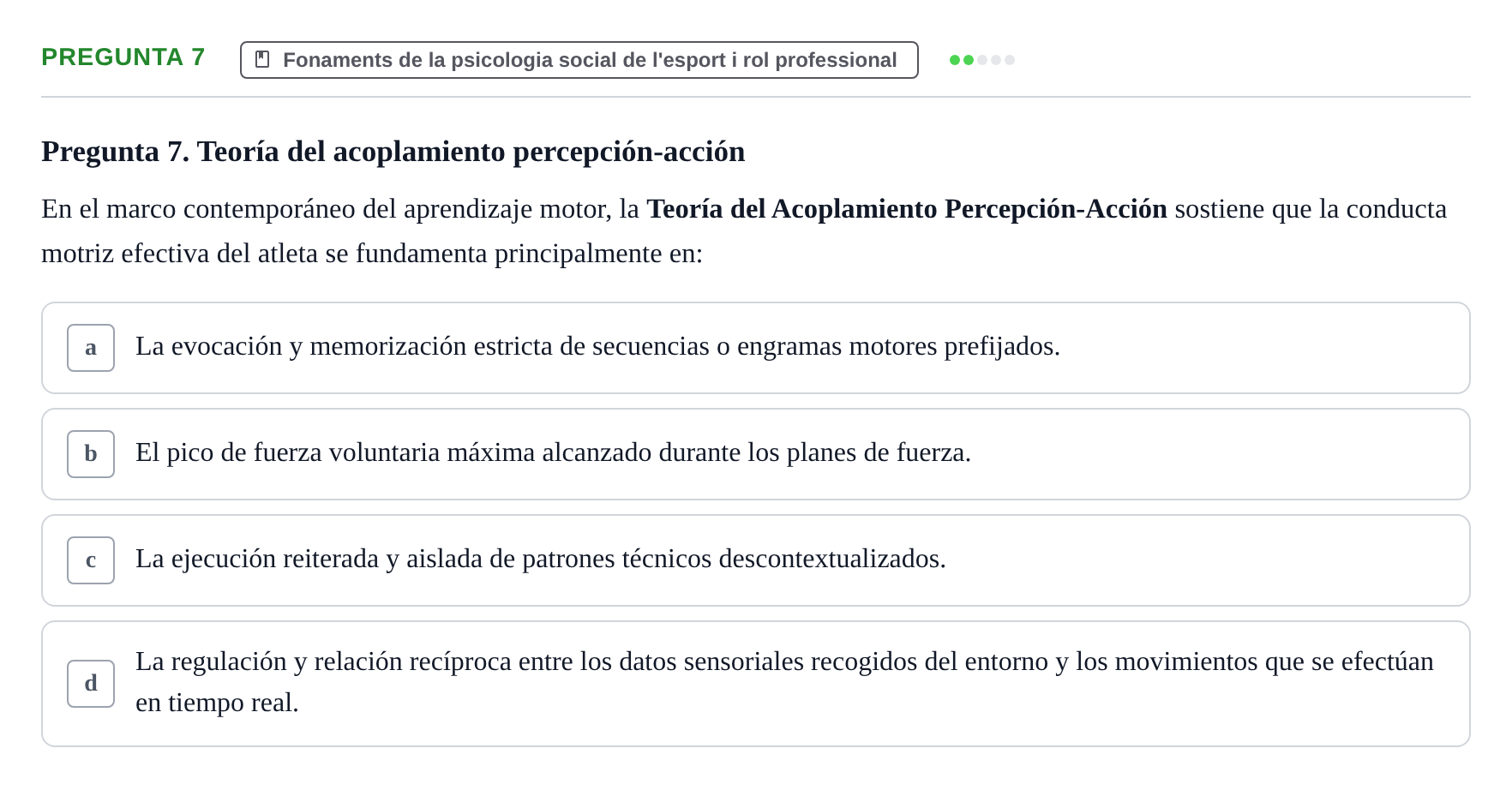 Enunciado: Pregunta 7