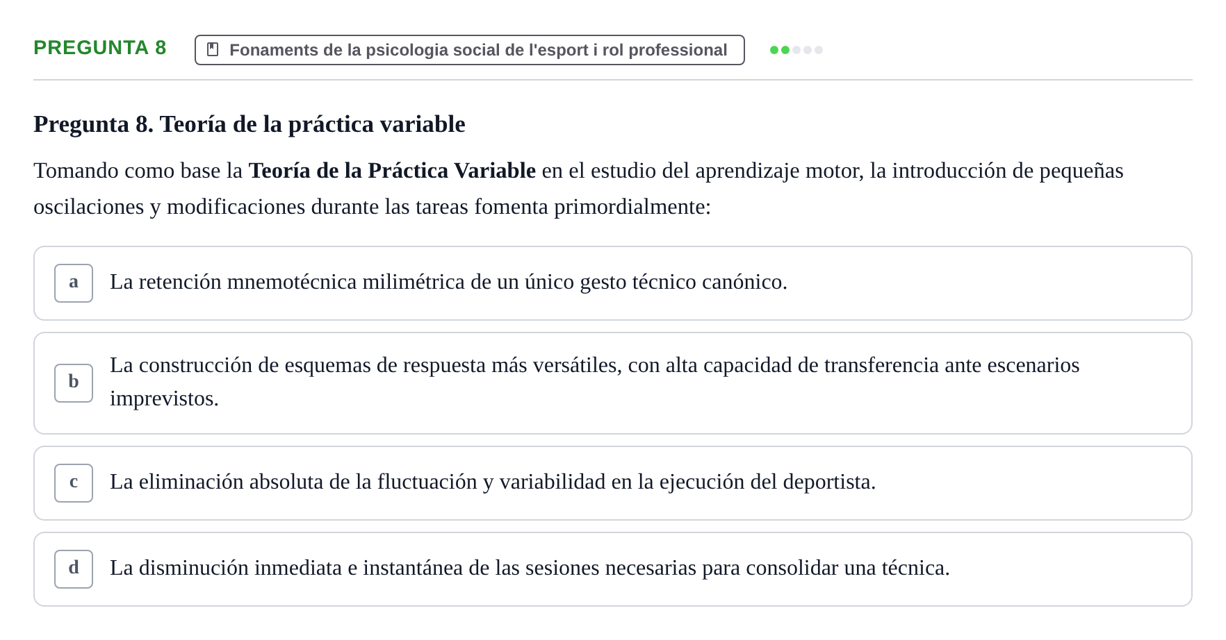 Enunciado: Pregunta 8