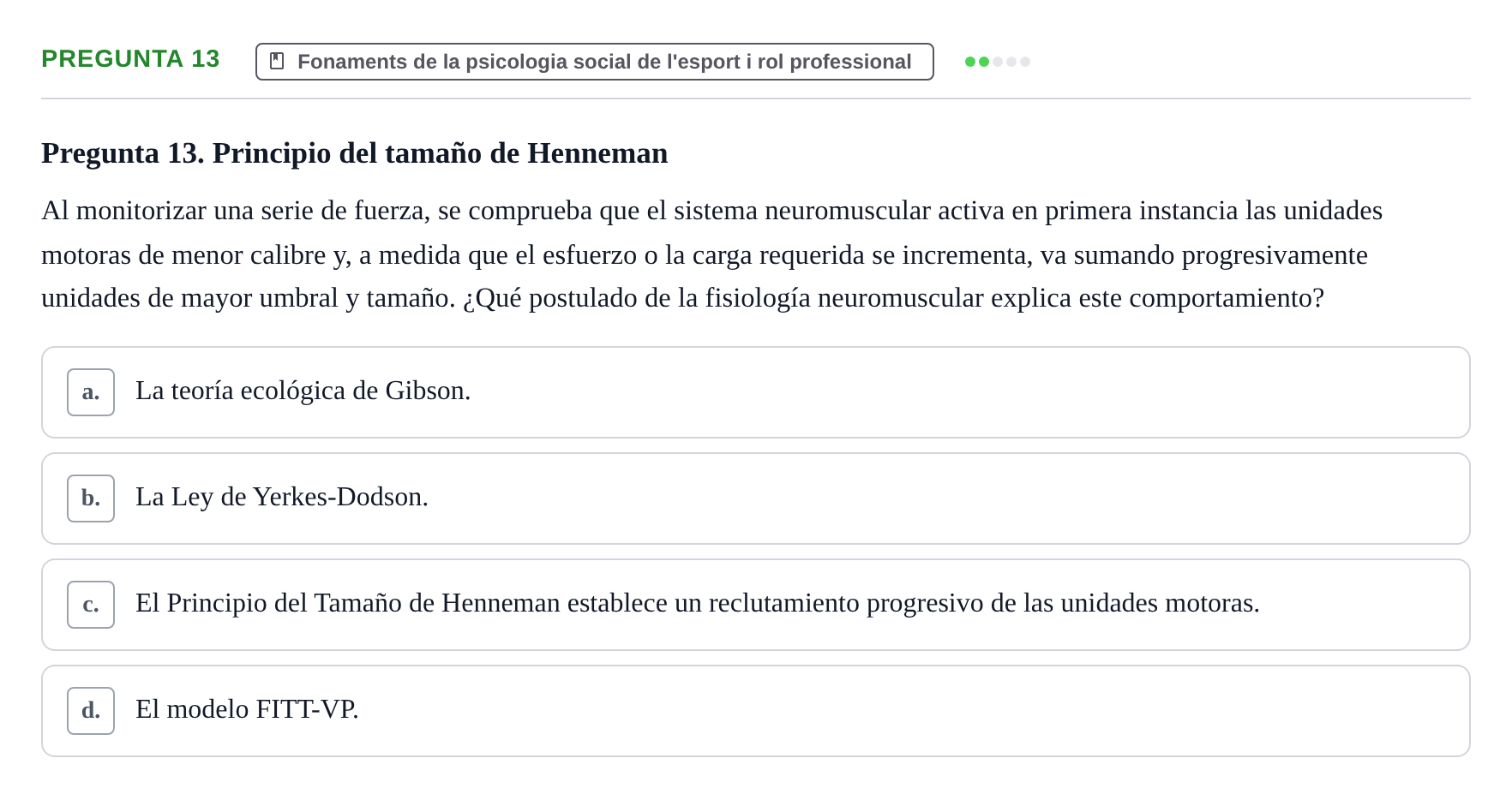 Enunciado: Pregunta 13
