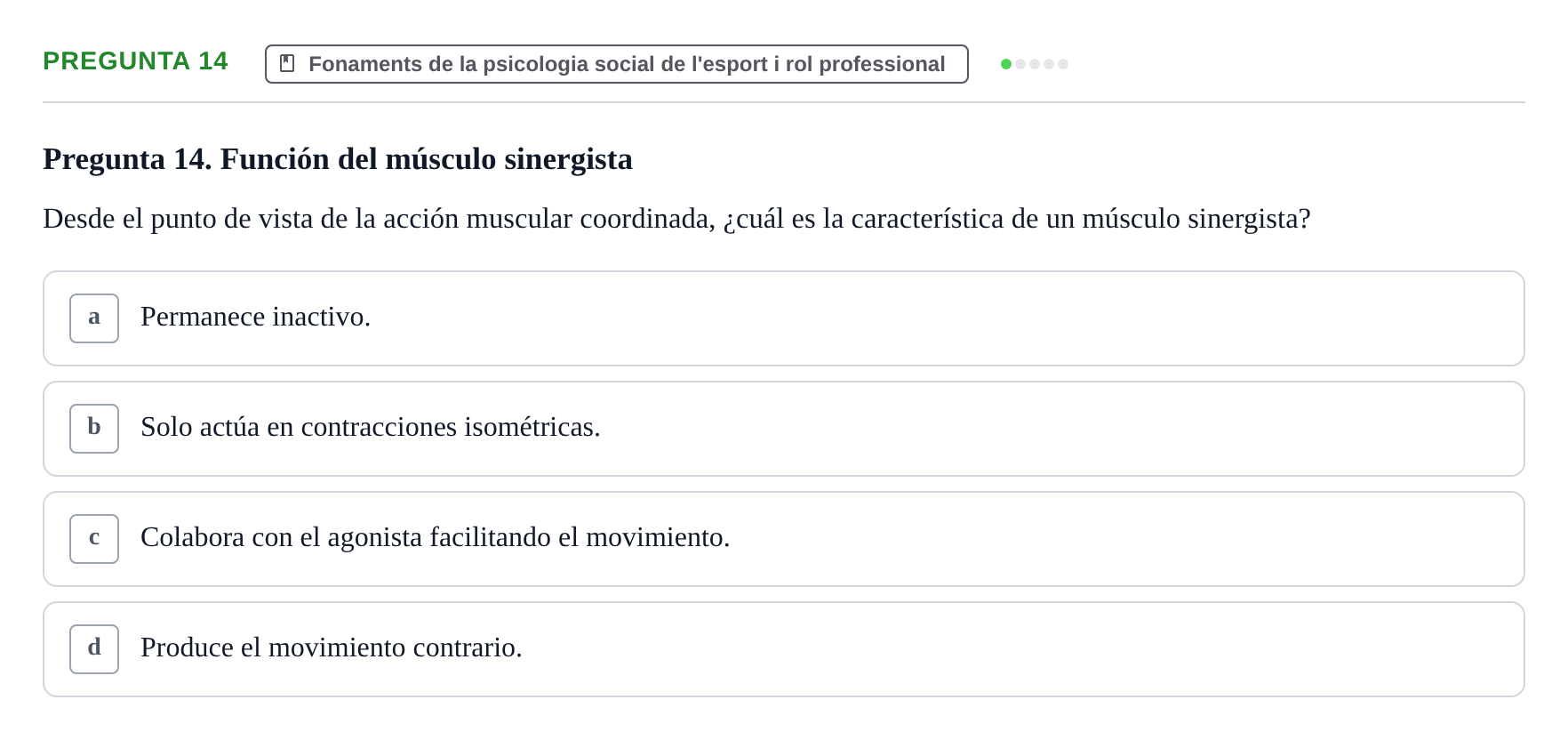 Enunciado: Pregunta 14
