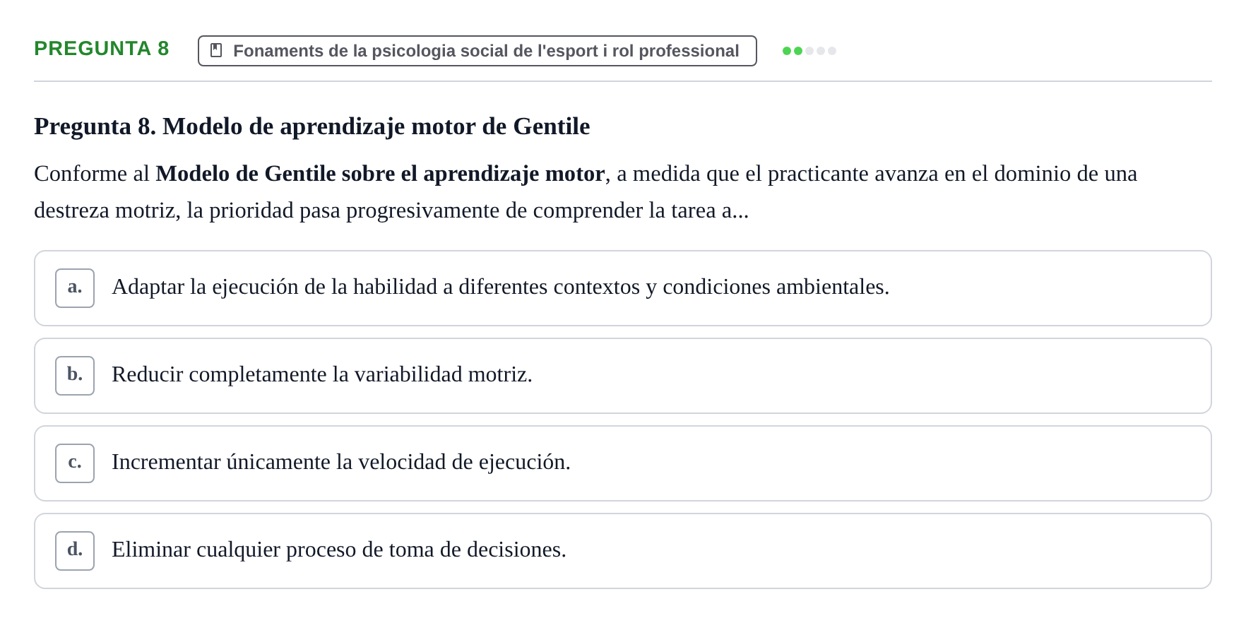 Enunciado: Pregunta 8