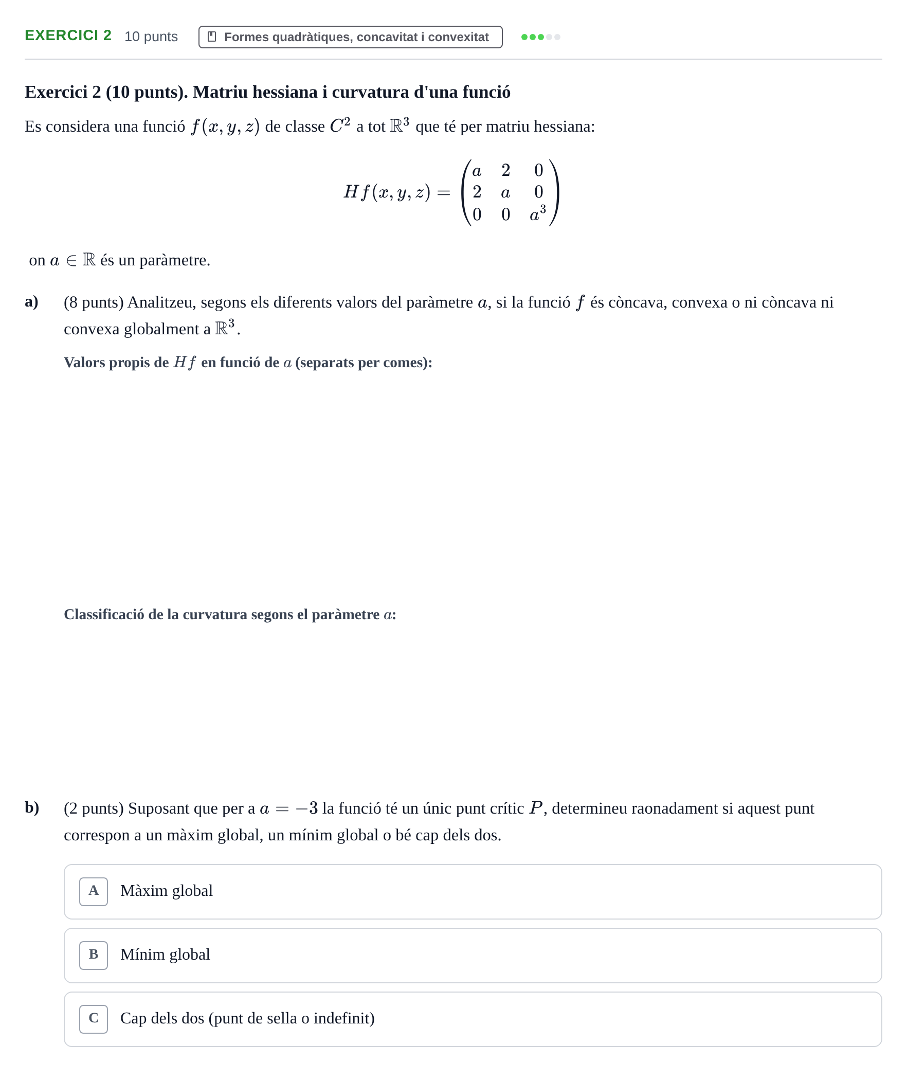 Enunciado: Exercici 2 · Matematiques Iii UPF 2021
