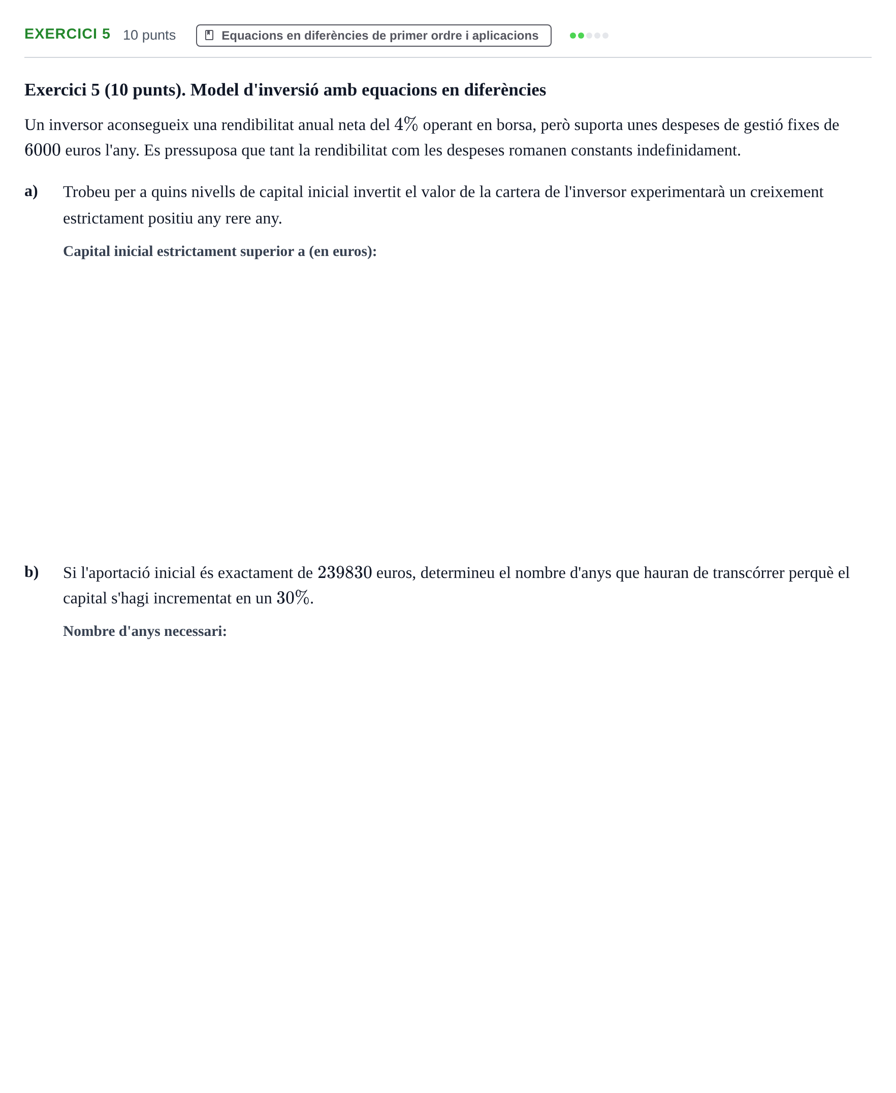Enunciado: Exercici 5 · Matematiques Iii UPF 2021