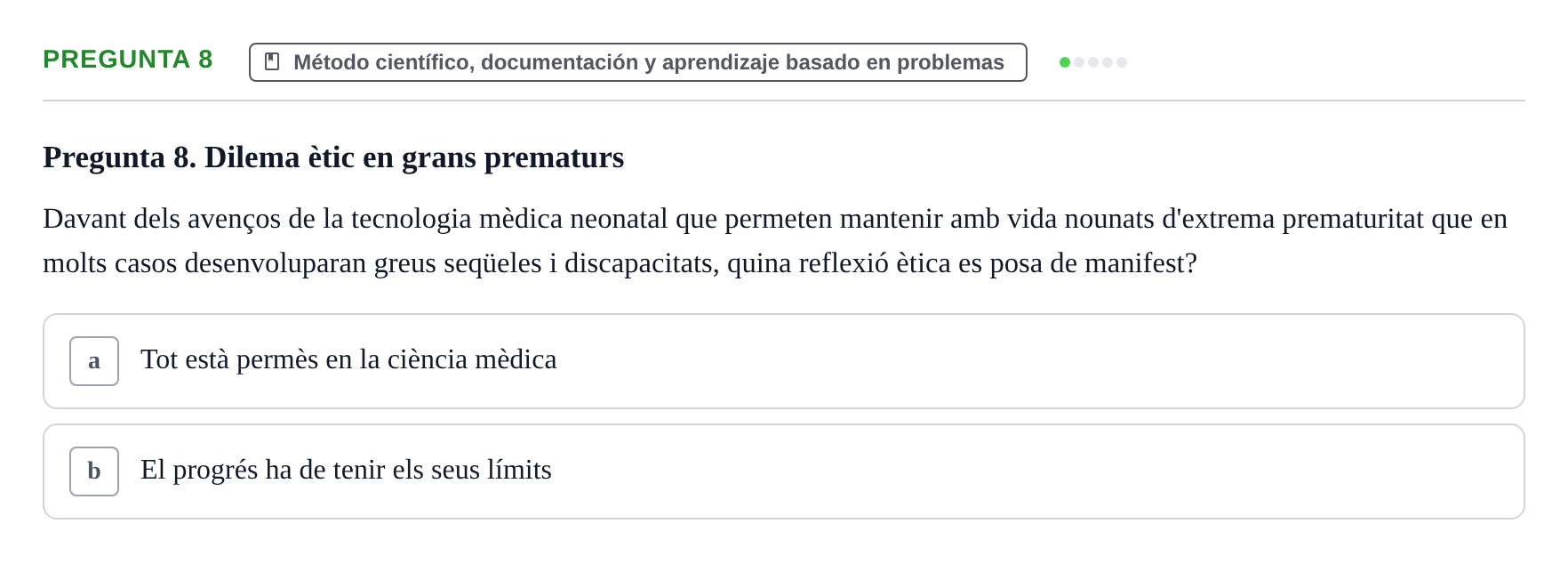 Enunciado: Pregunta 8