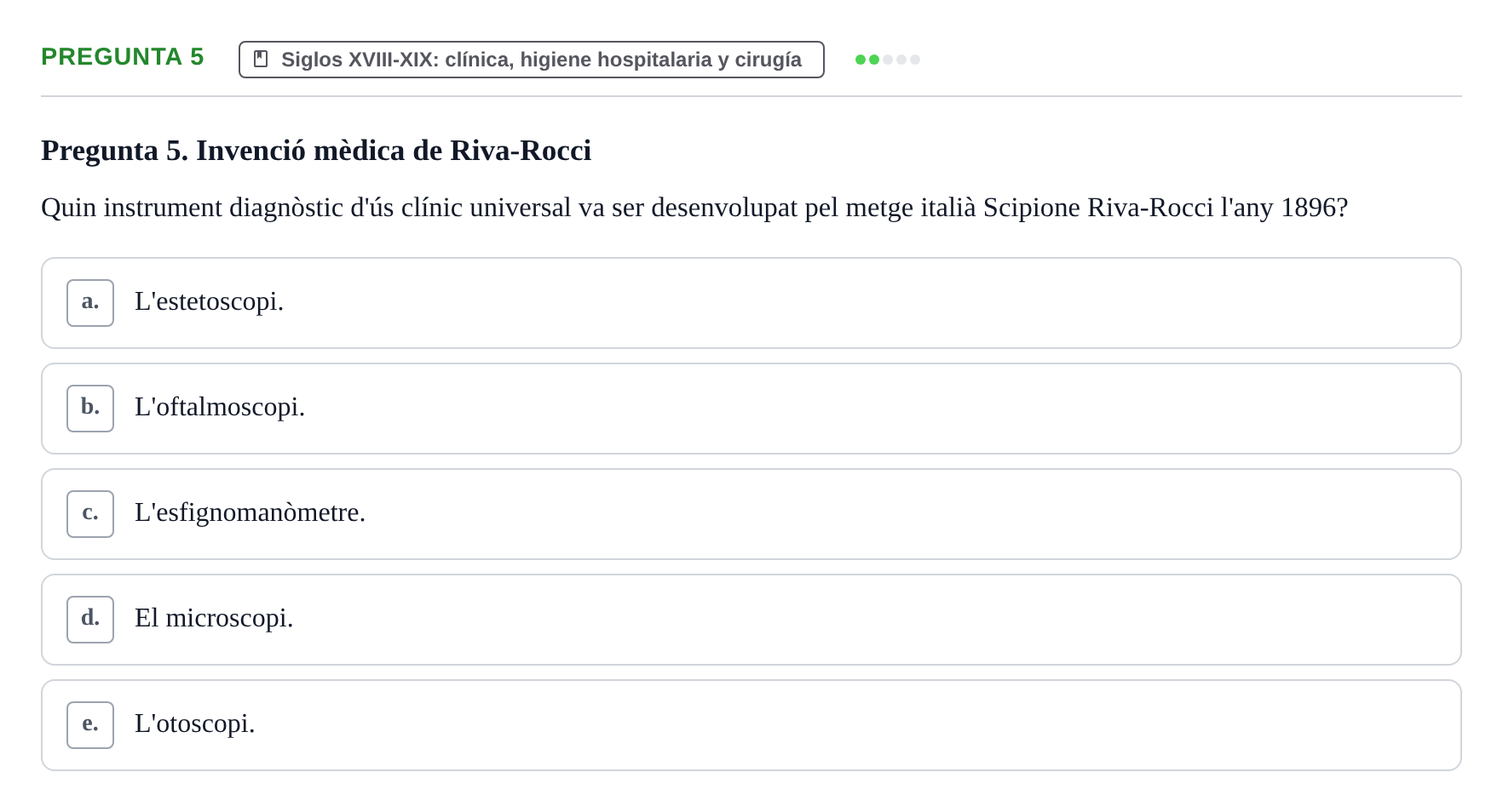 Enunciado: Pregunta 5