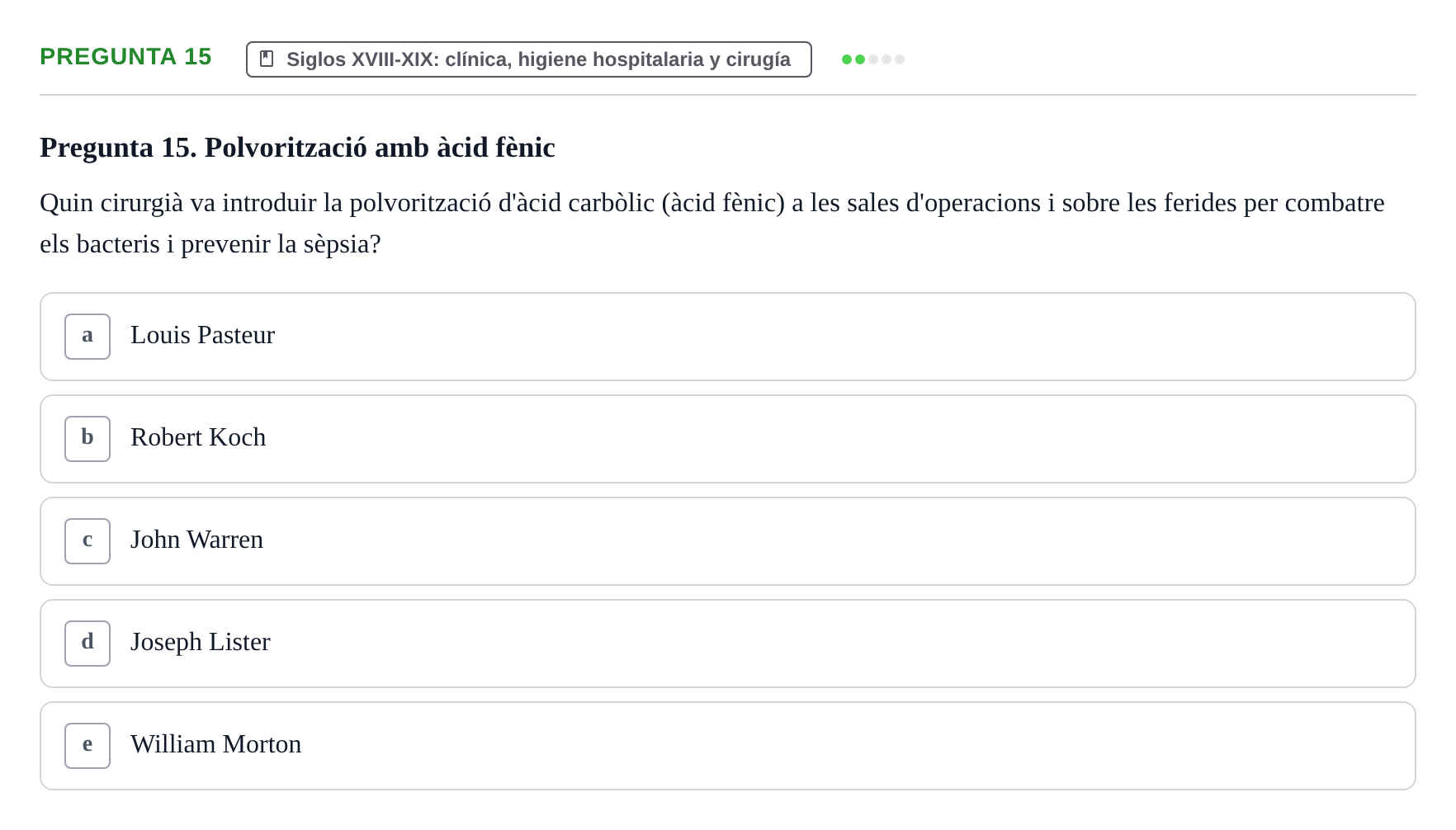 Enunciado: Pregunta 15