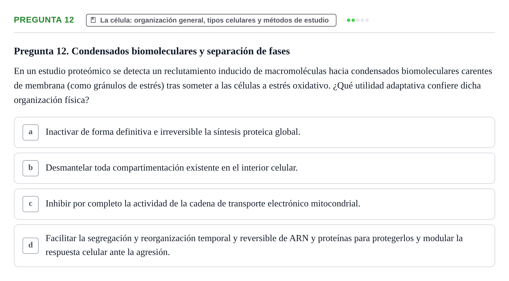 Enunciado: Pregunta 12