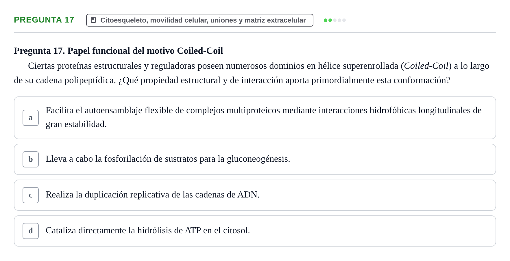 Enunciado: Pregunta 17