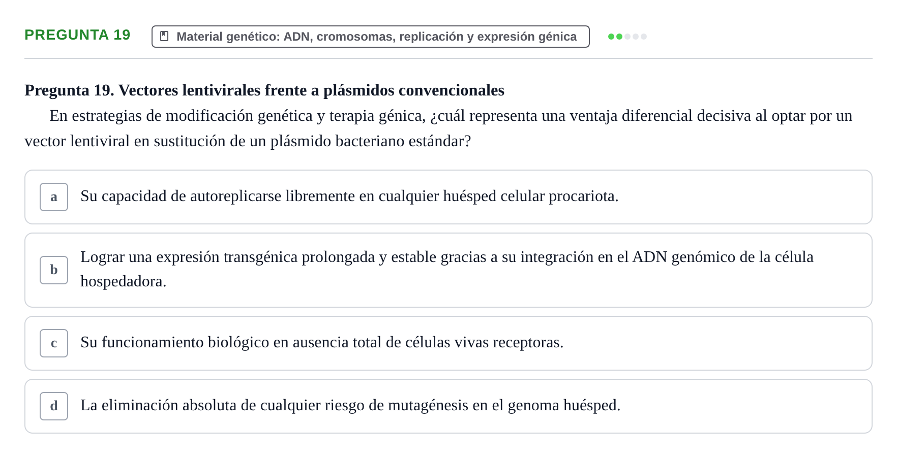 Enunciado: Pregunta 19