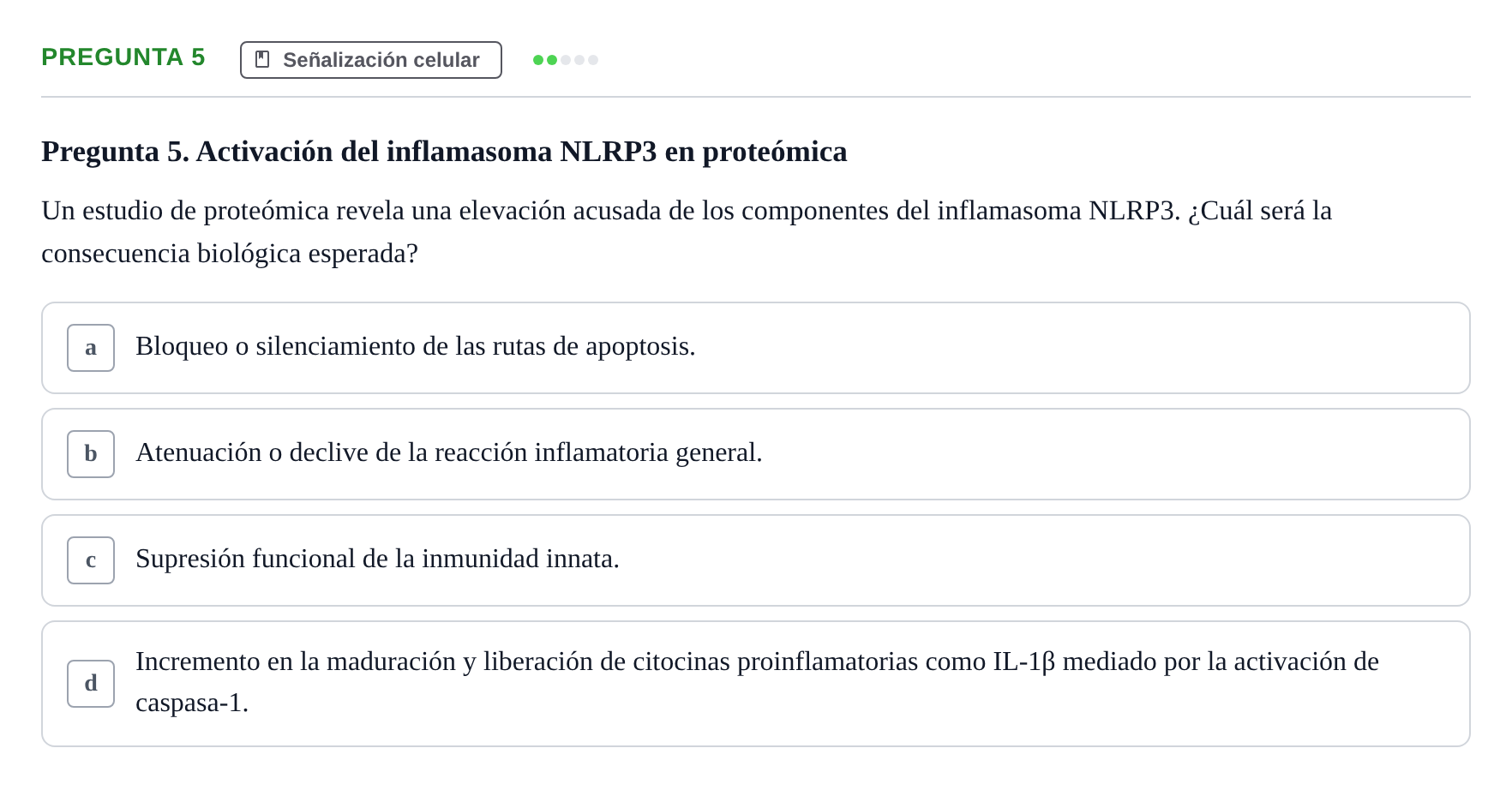 Enunciado: Pregunta 5