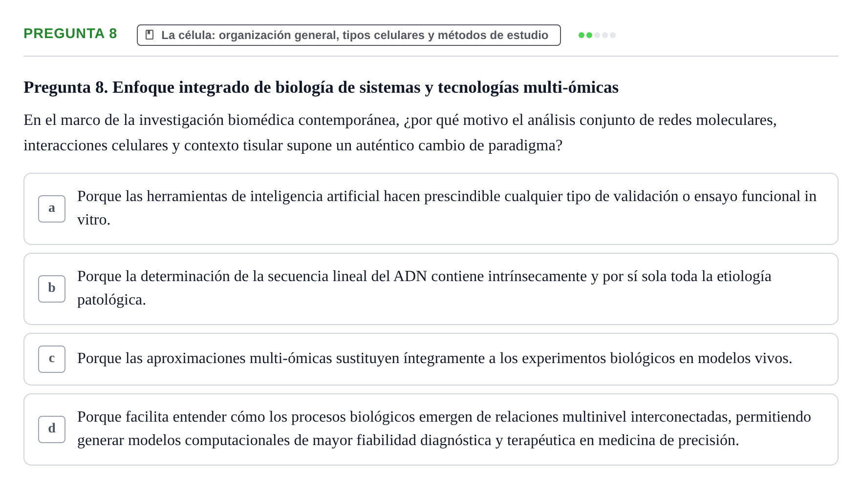 Enunciado: Pregunta 8