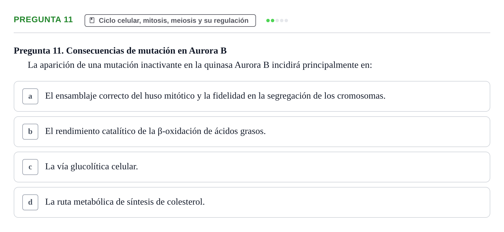 Enunciado: Pregunta 11