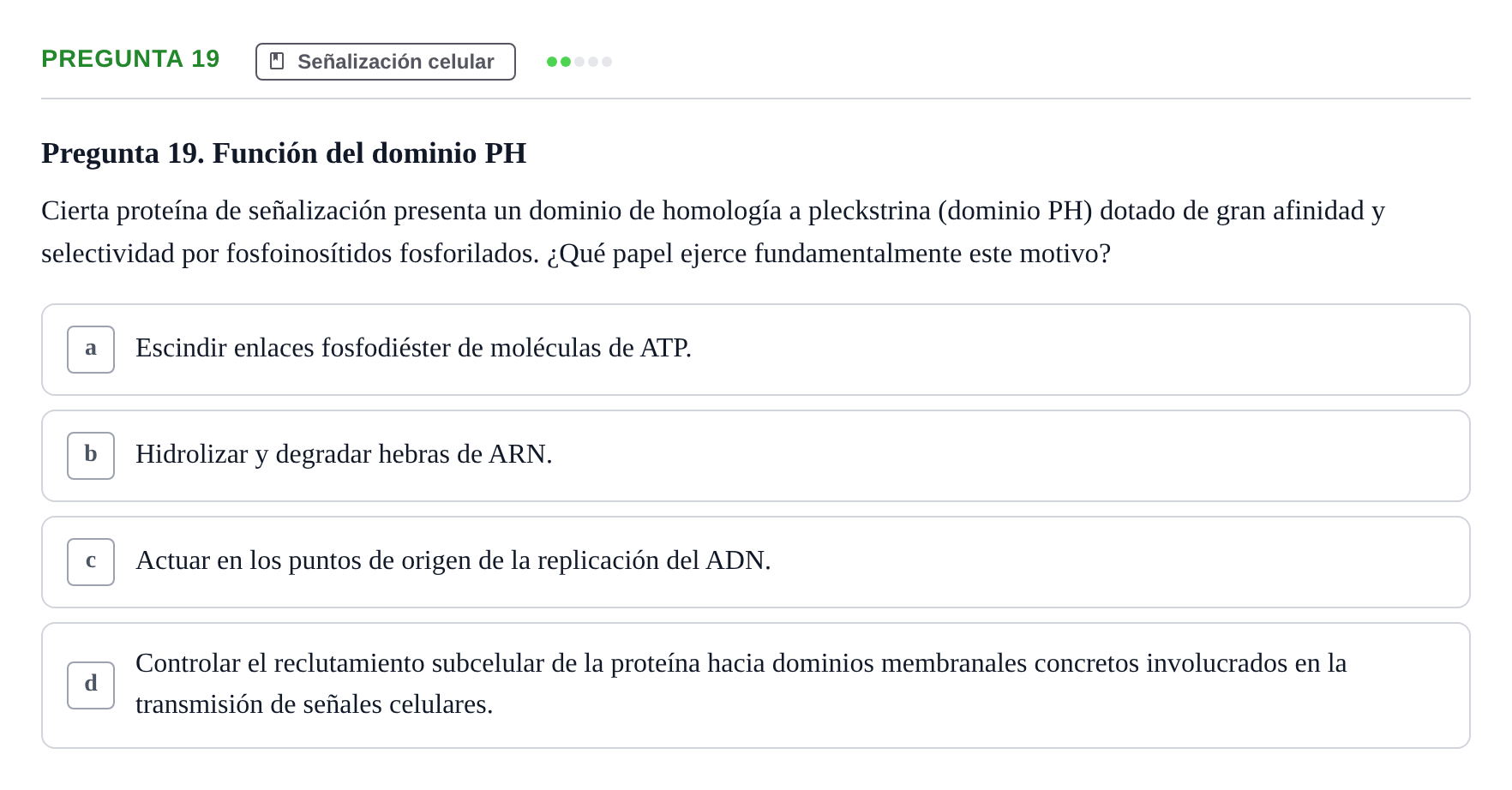 Enunciado: Pregunta 19