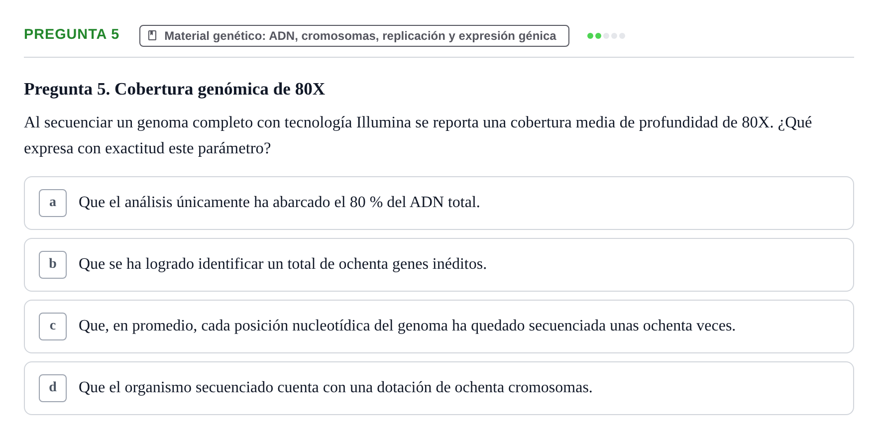 Enunciado: Pregunta 5