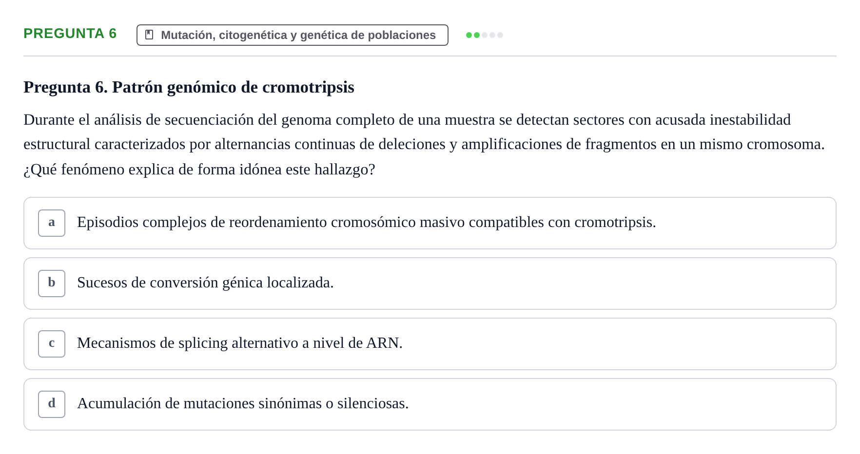 Enunciado: Pregunta 6