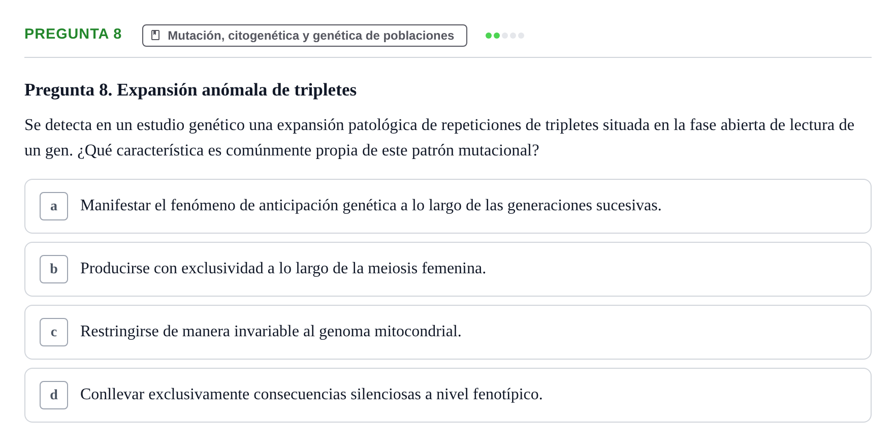 Enunciado: Pregunta 8