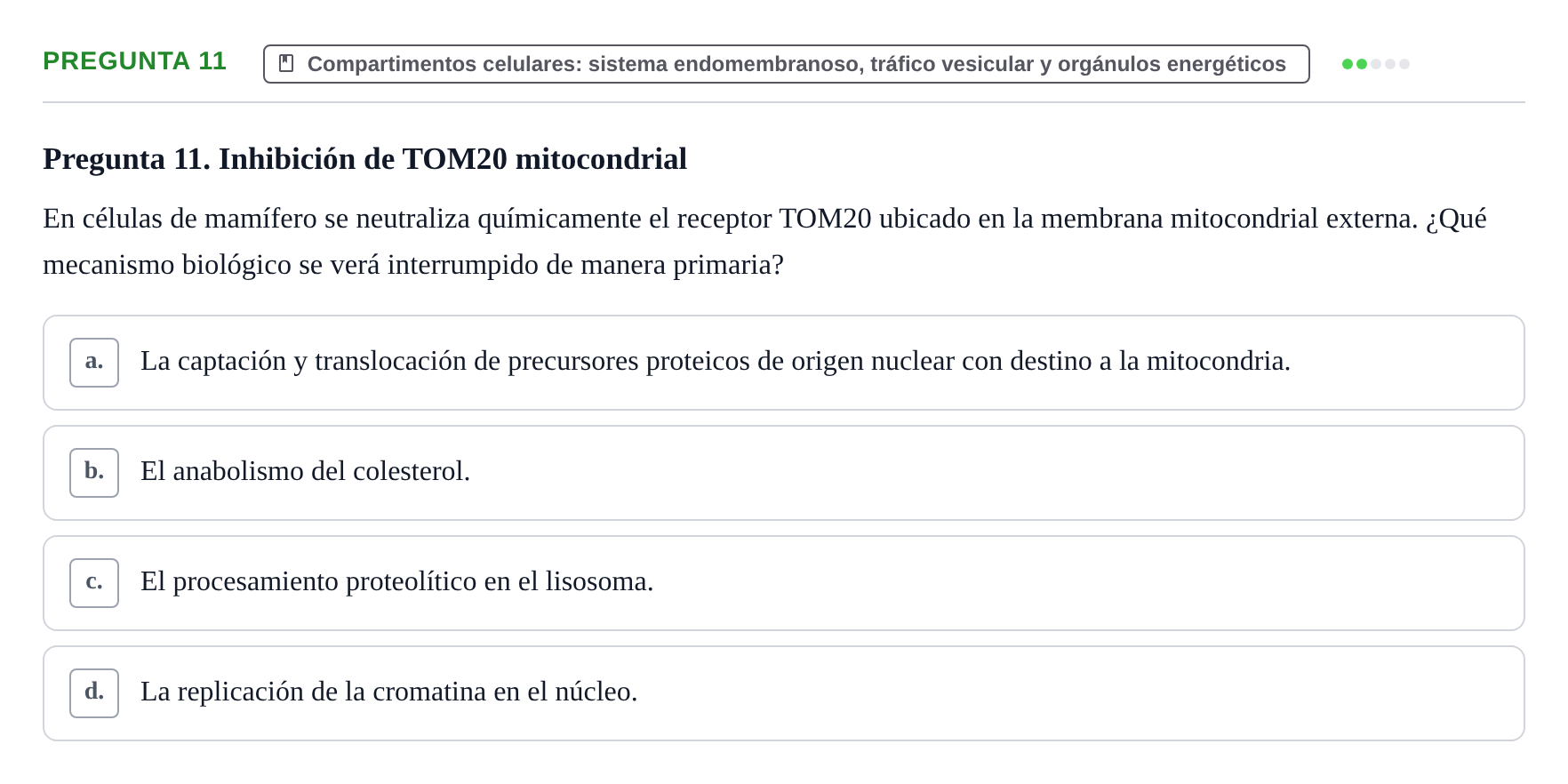 Enunciado: Pregunta 11