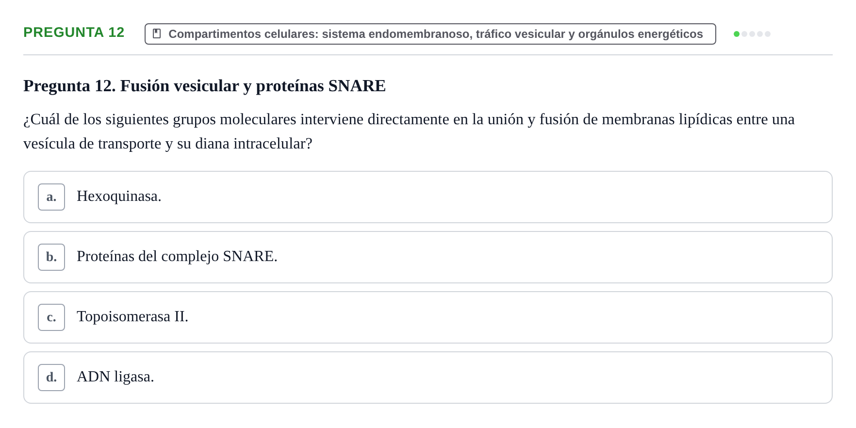 Enunciado: Pregunta 12