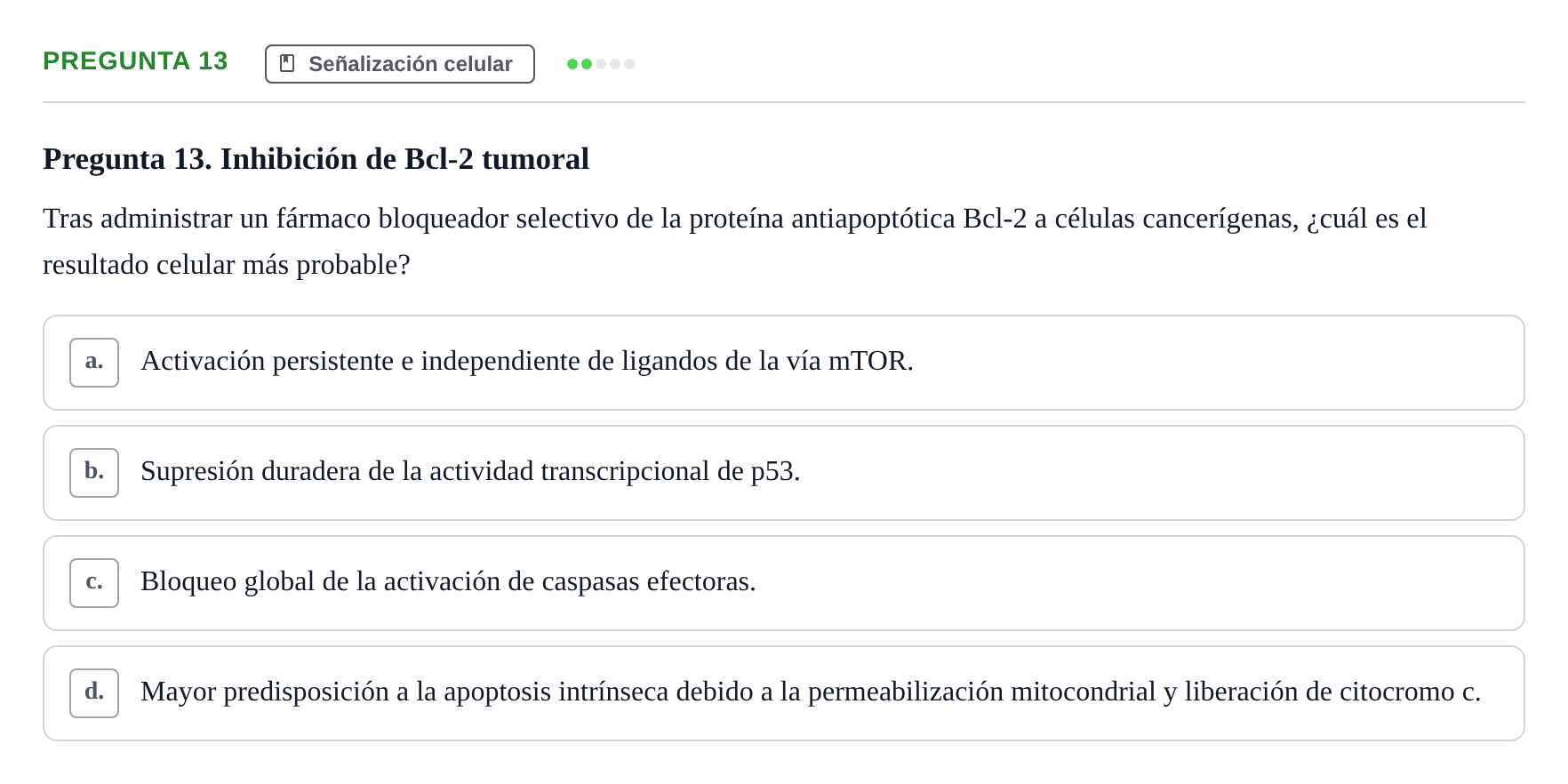 Enunciado: Pregunta 13