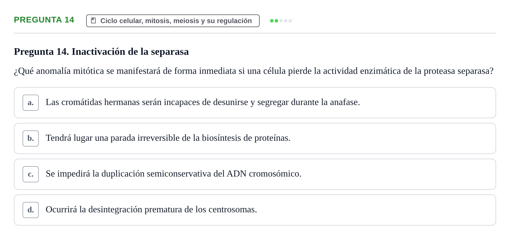 Enunciado: Pregunta 14