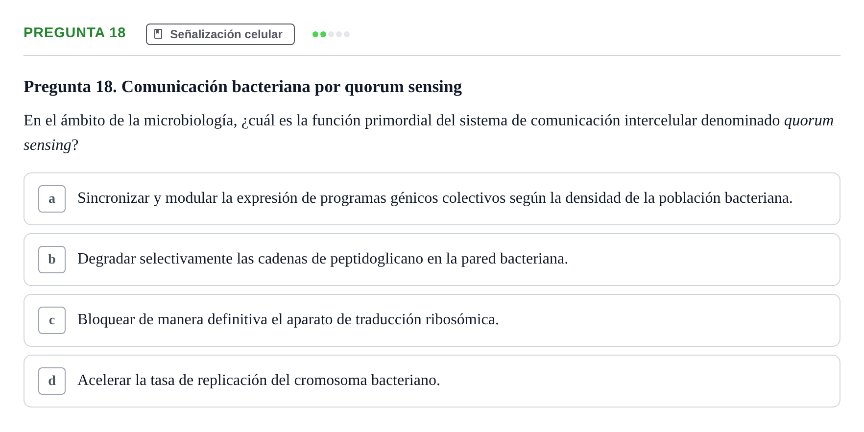 Enunciado: Pregunta 18