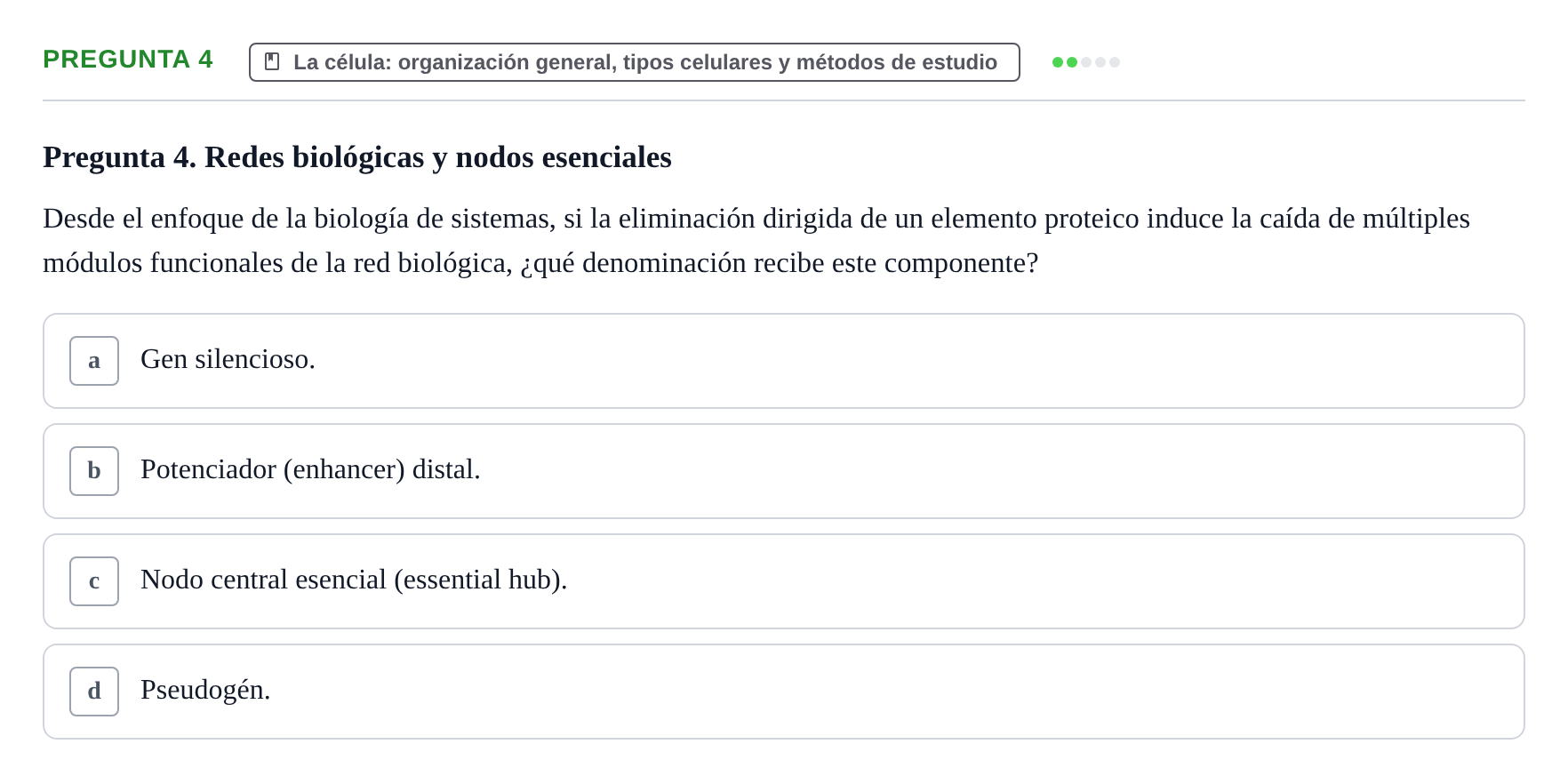 Enunciado: Pregunta 4