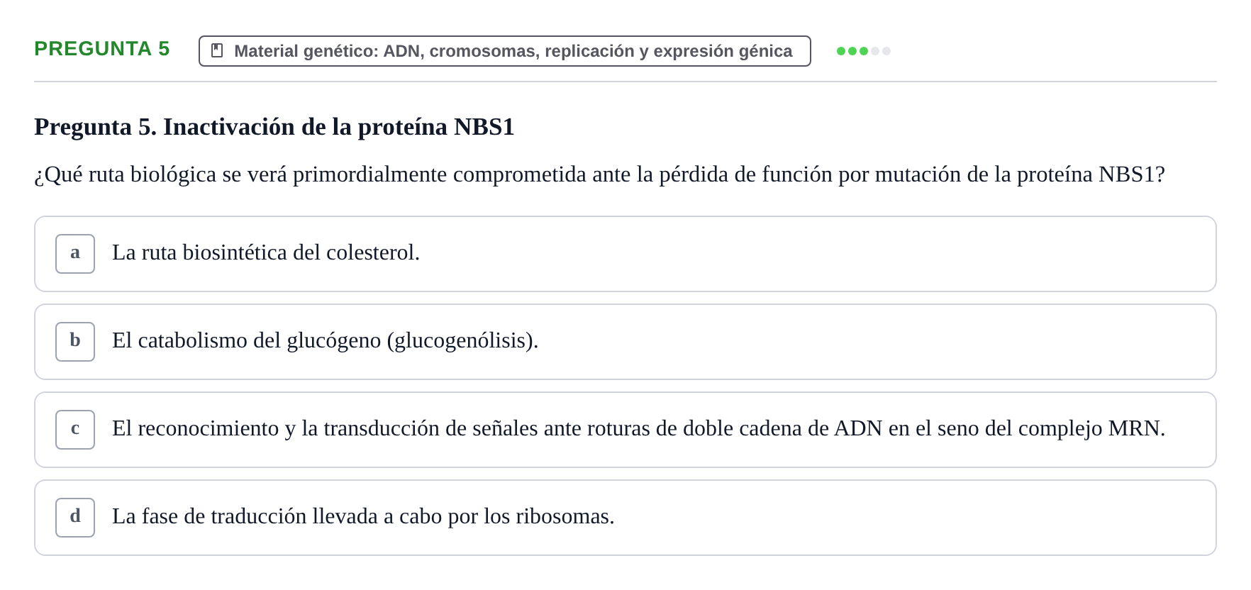 Enunciado: Pregunta 5