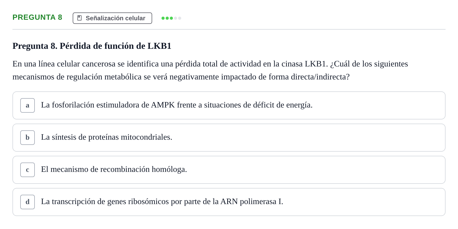 Enunciado: Pregunta 8