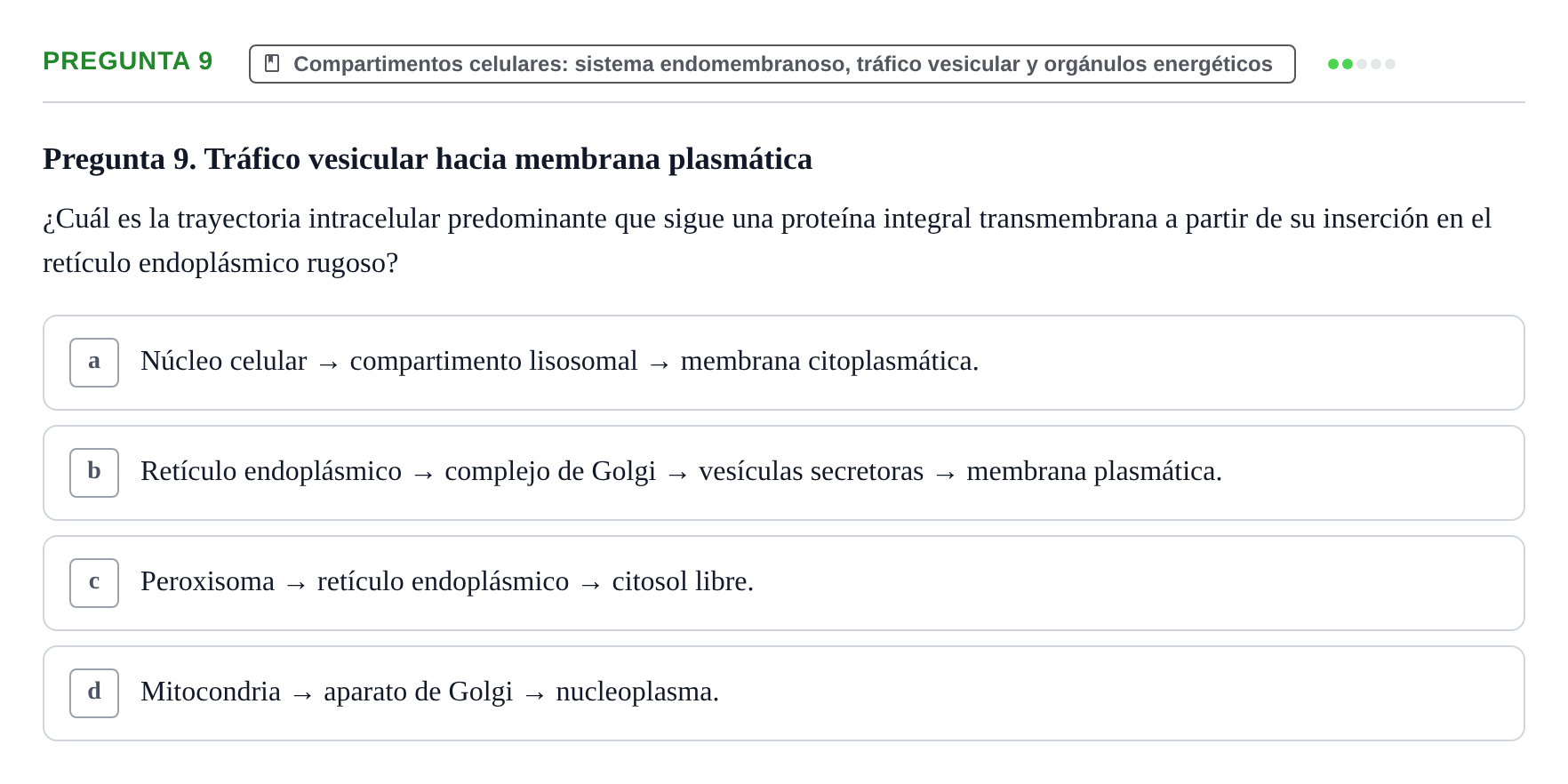 Enunciado: Pregunta 9