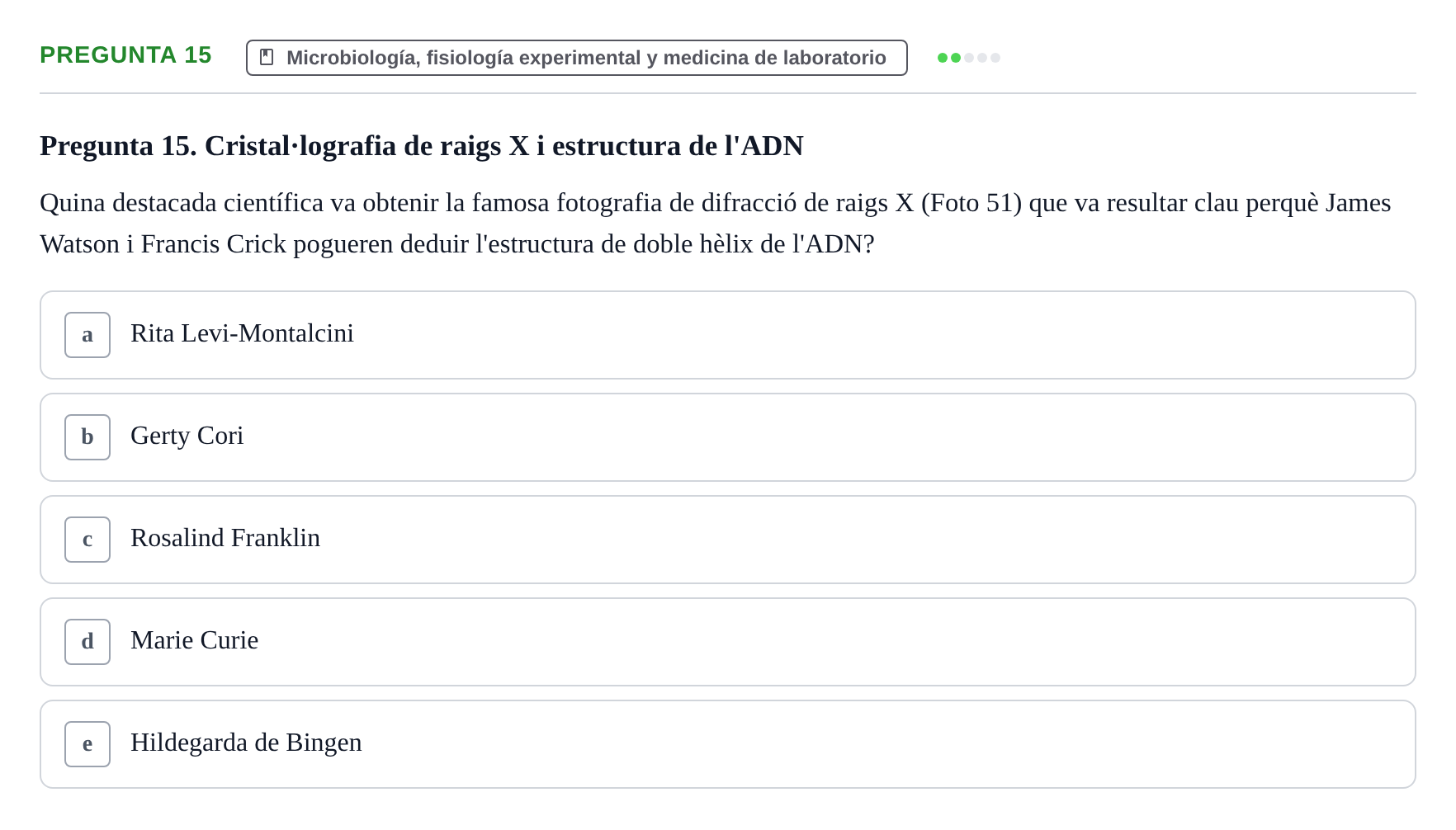 Enunciado: Pregunta 15