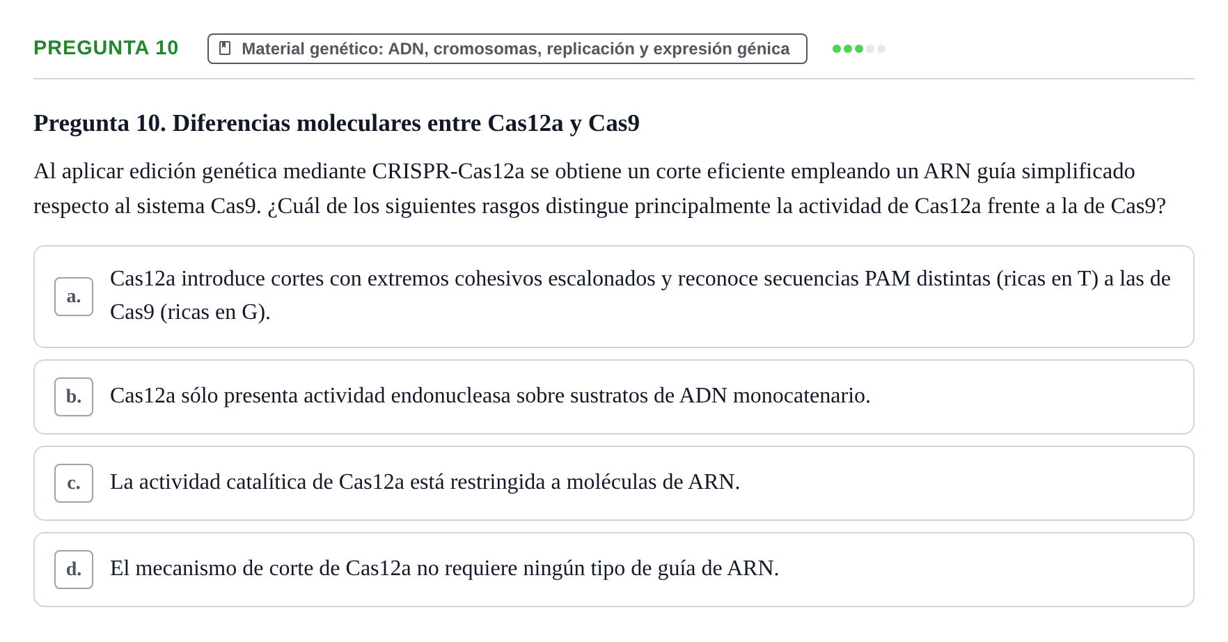 Enunciado: Pregunta 10