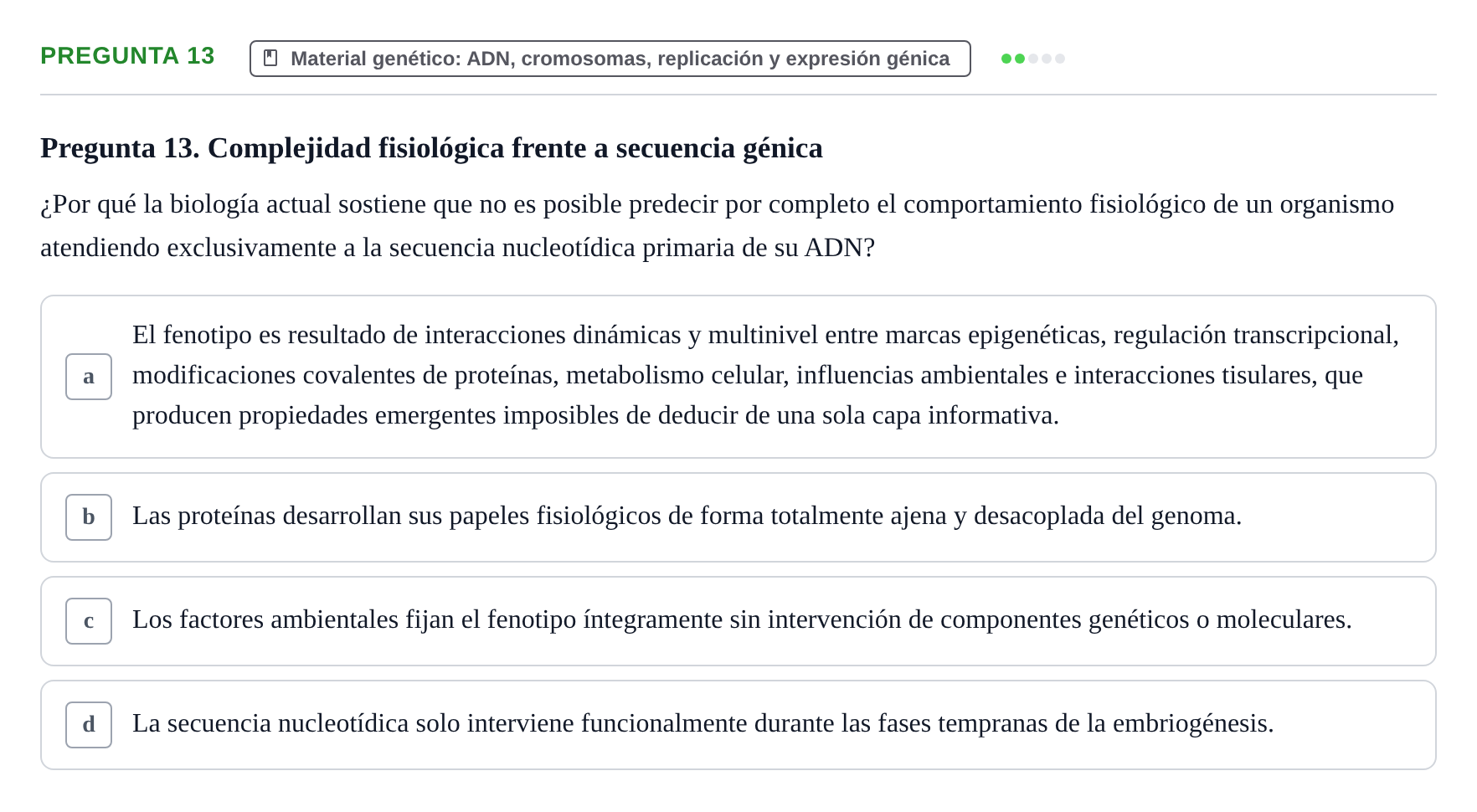 Enunciado: Pregunta 13