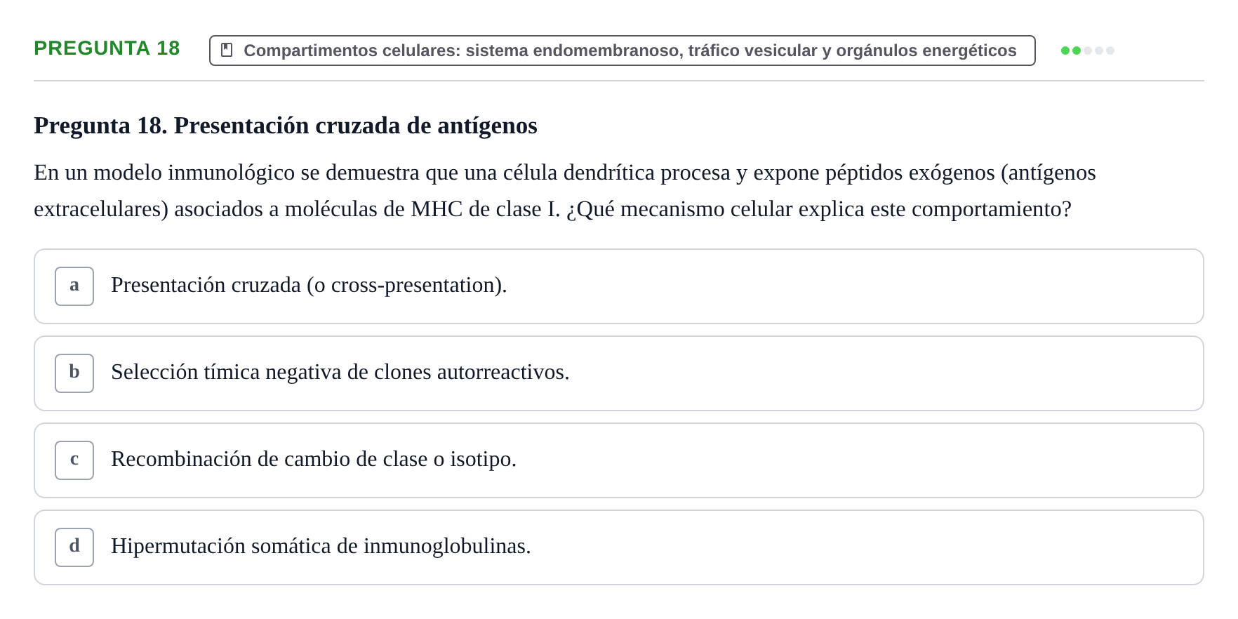 Enunciado: Pregunta 18