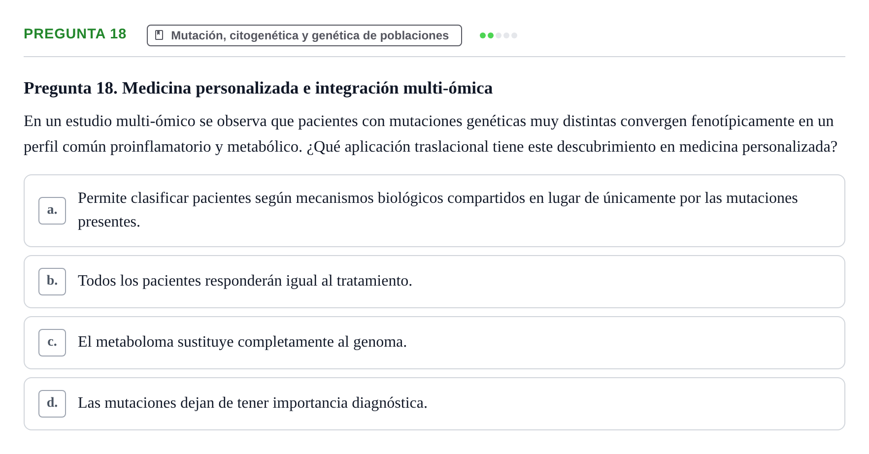 Enunciado: Pregunta 18