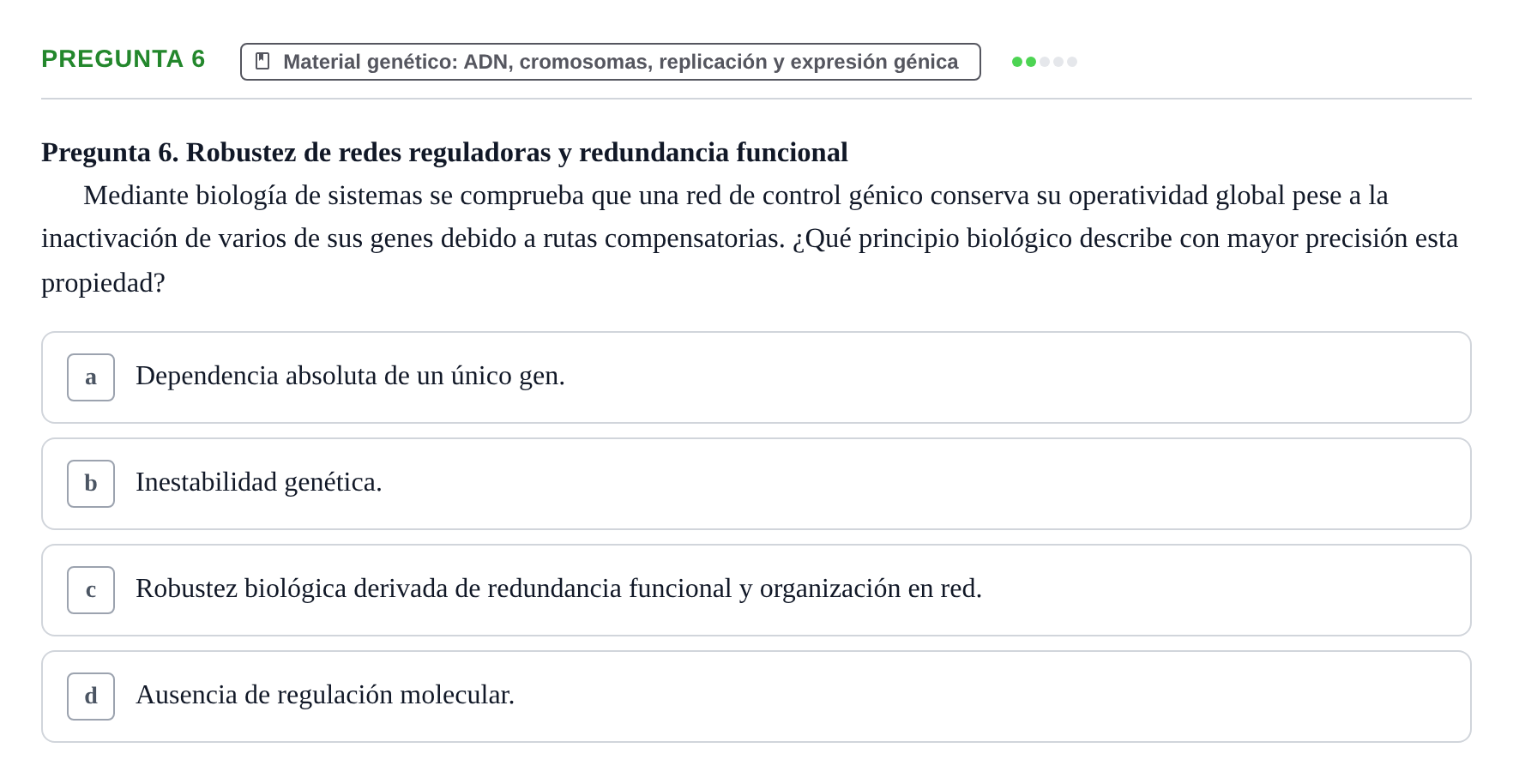 Enunciado: Pregunta 6
