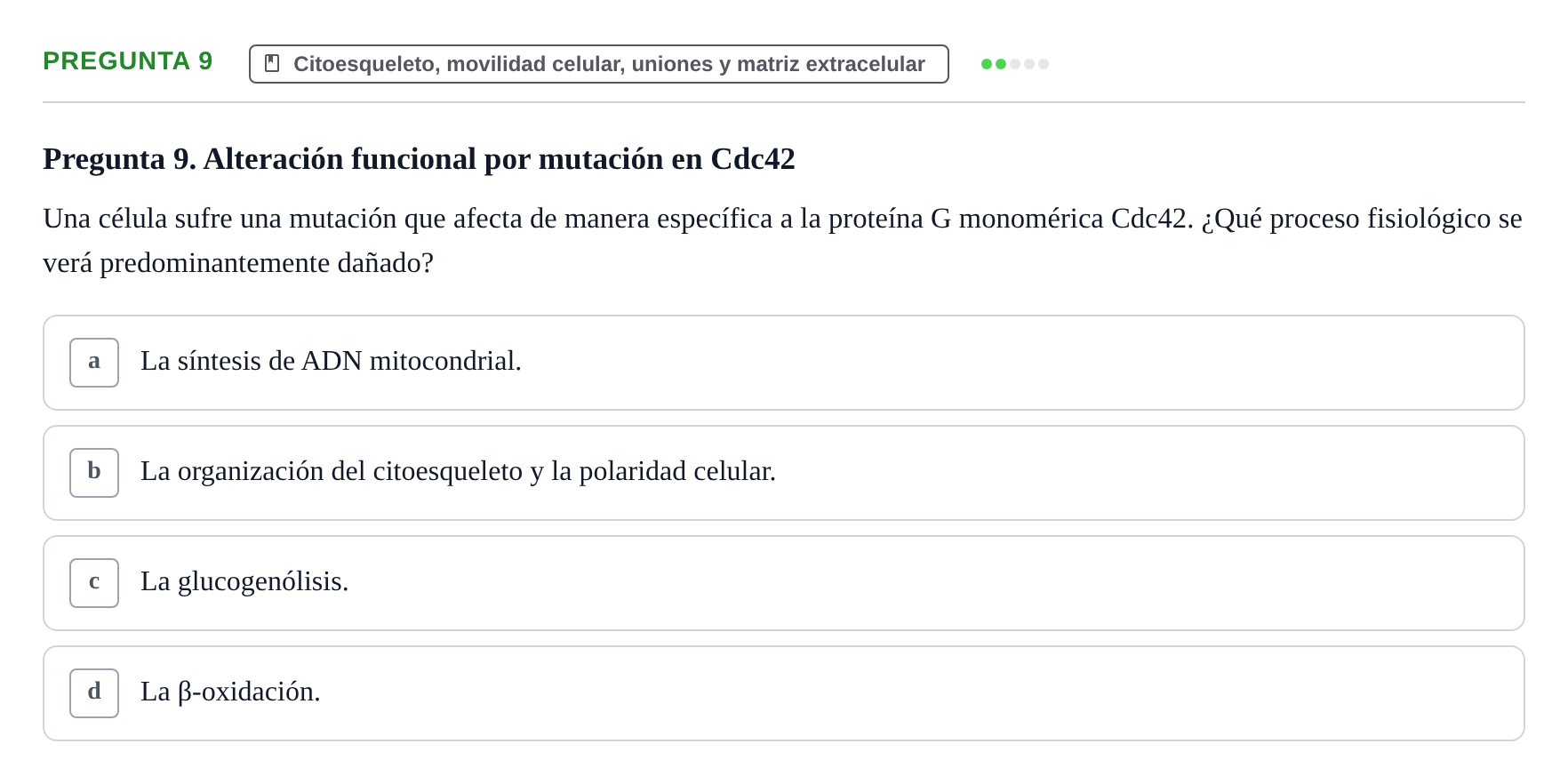 Enunciado: Pregunta 9
