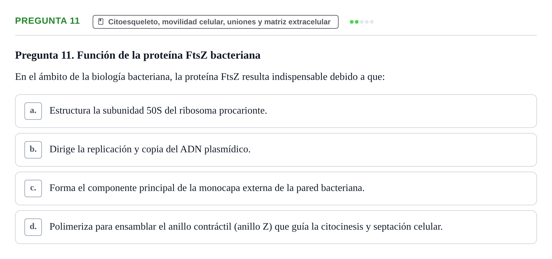 Enunciado: Pregunta 11