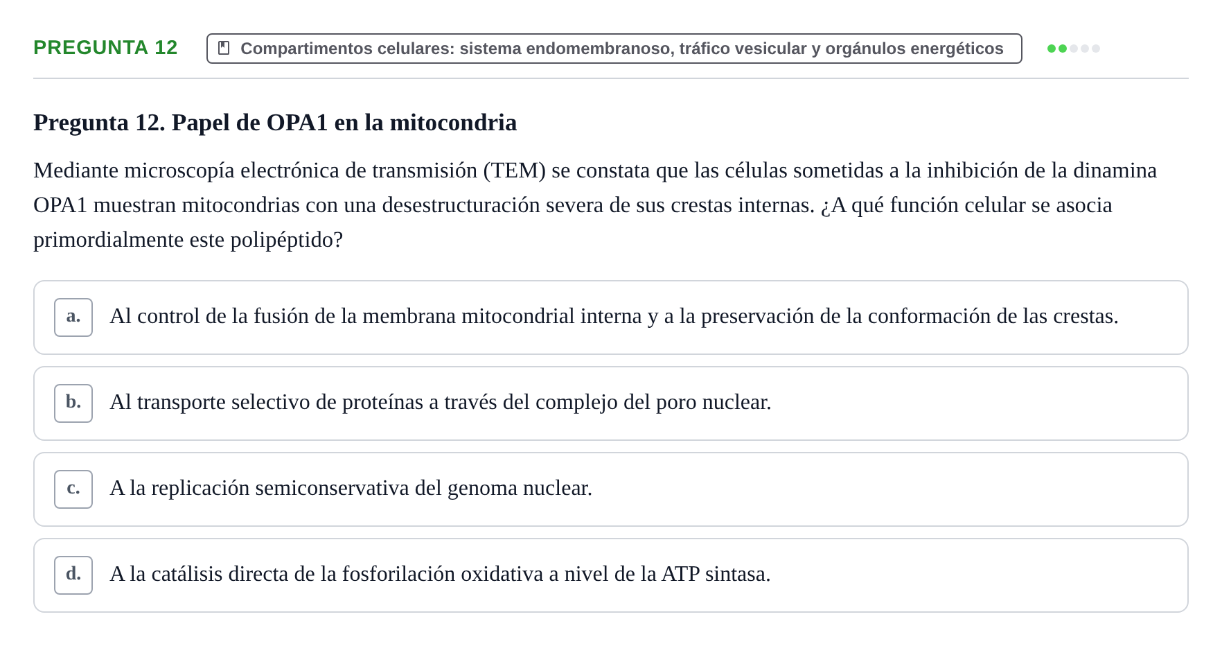 Enunciado: Pregunta 12