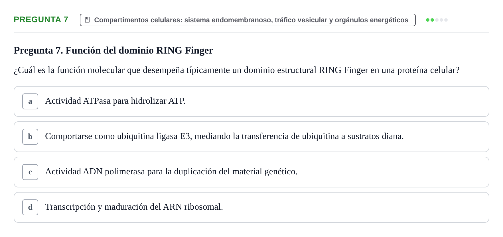 Enunciado: Pregunta 7