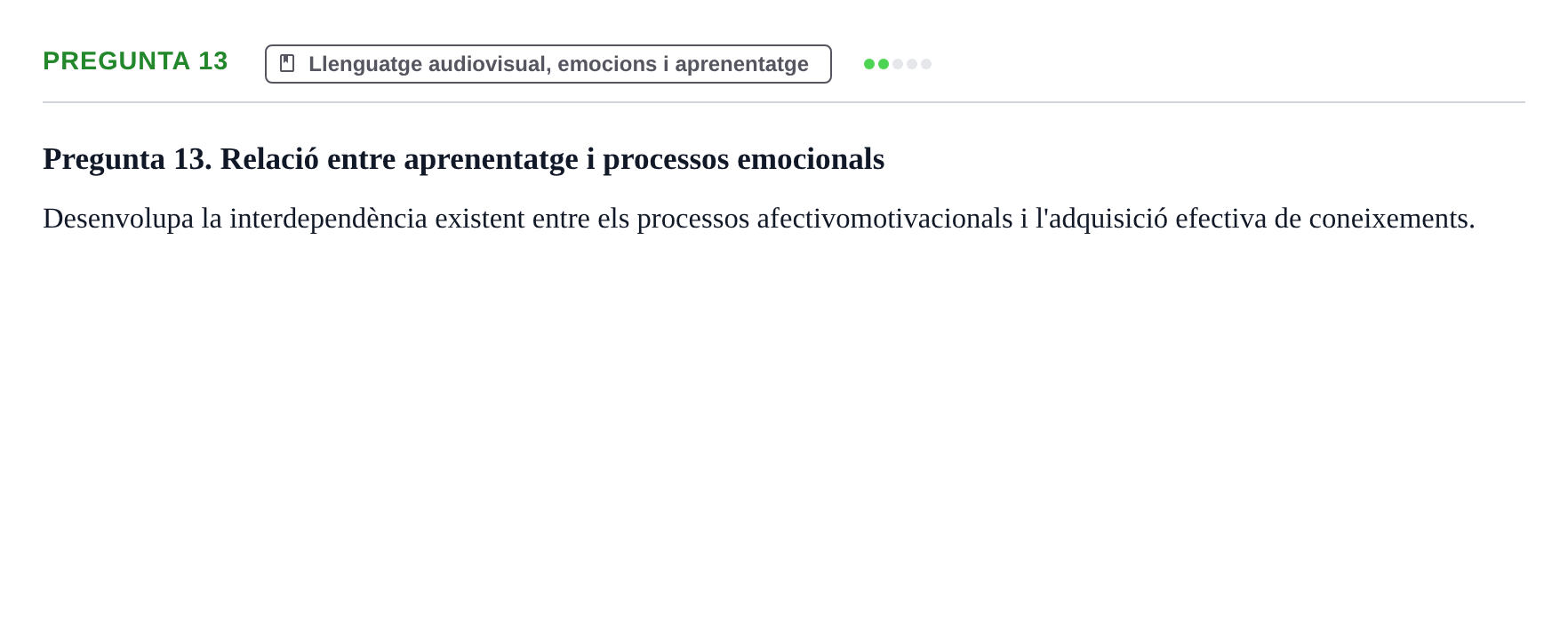 Enunciado: Pregunta 13 · Gestión de la información y TIC URL Banc de preguntes d'examen de Gestió de la Informació i TIC