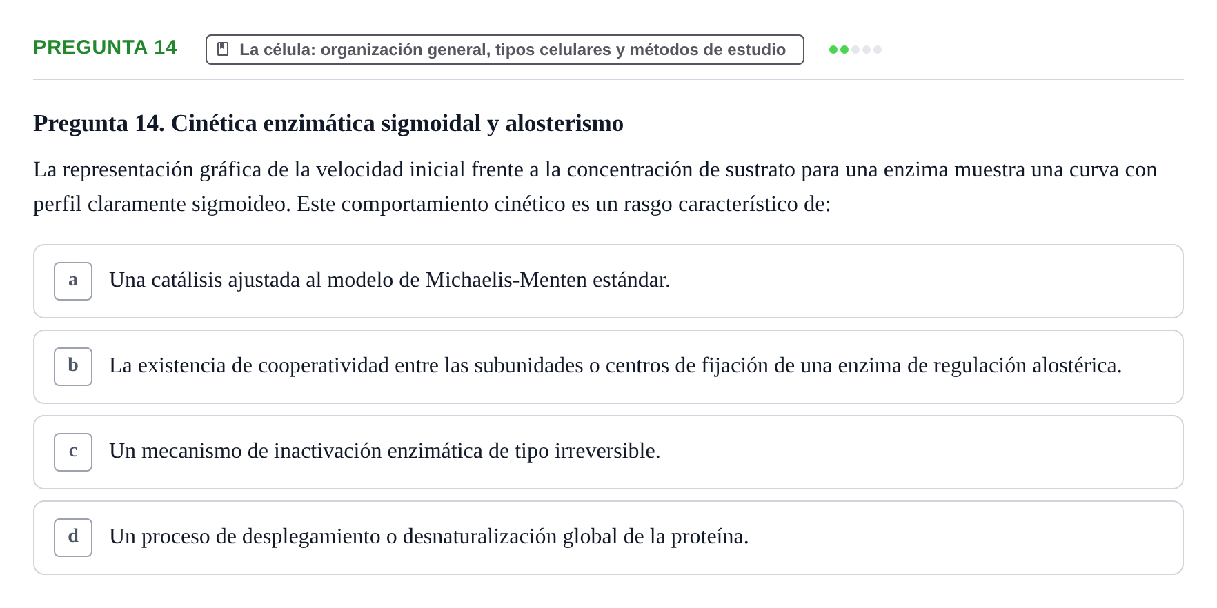 Enunciado: Pregunta 14