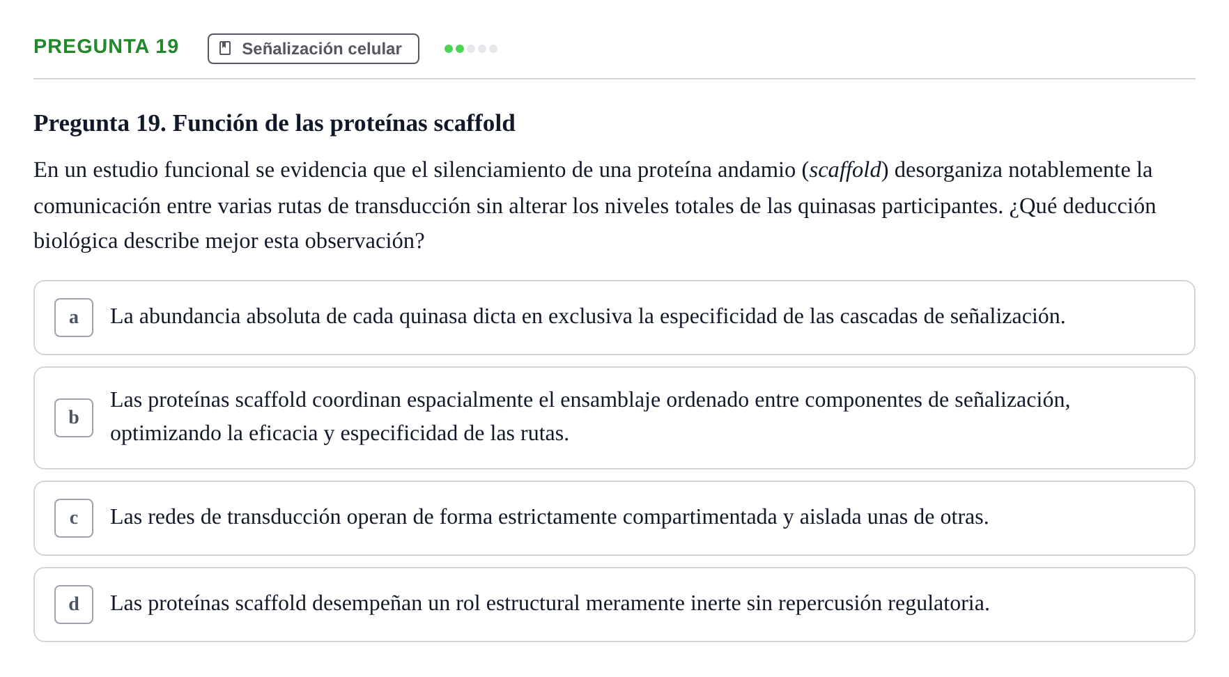 Enunciado: Pregunta 19