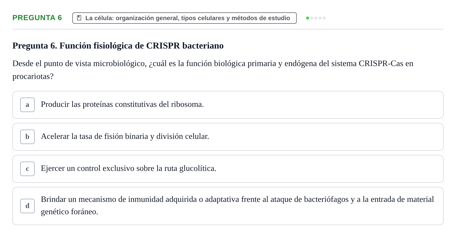 Enunciado: Pregunta 6