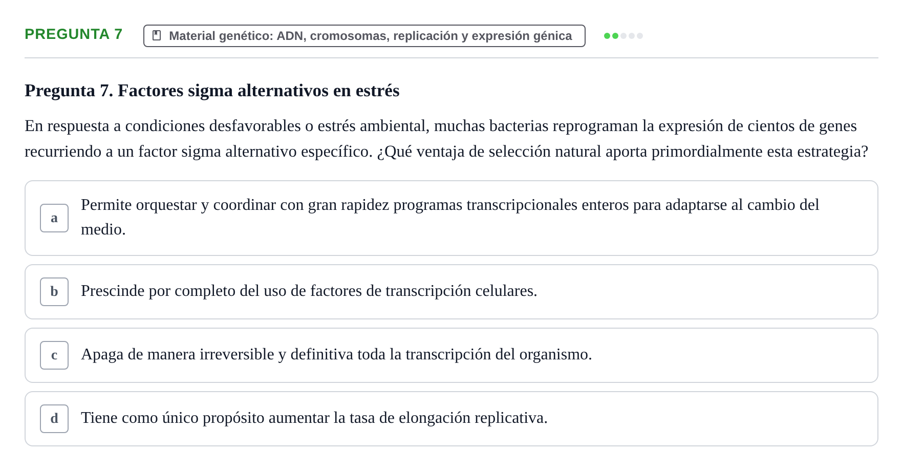Enunciado: Pregunta 7