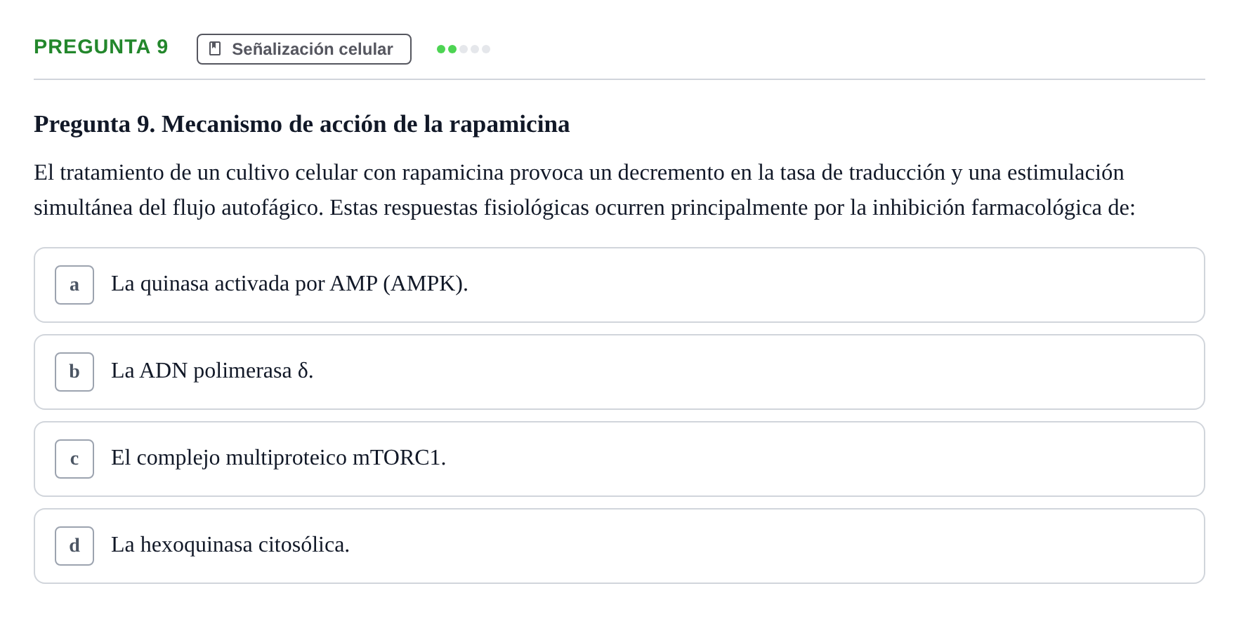 Enunciado: Pregunta 9