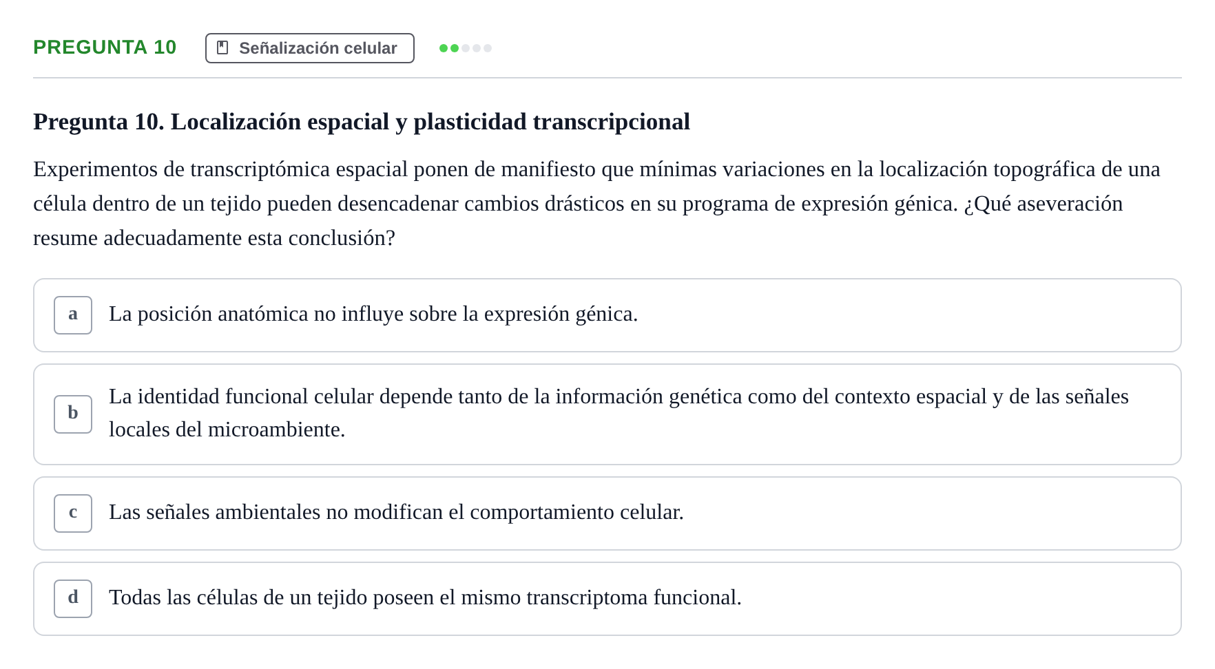 Enunciado: Pregunta 10